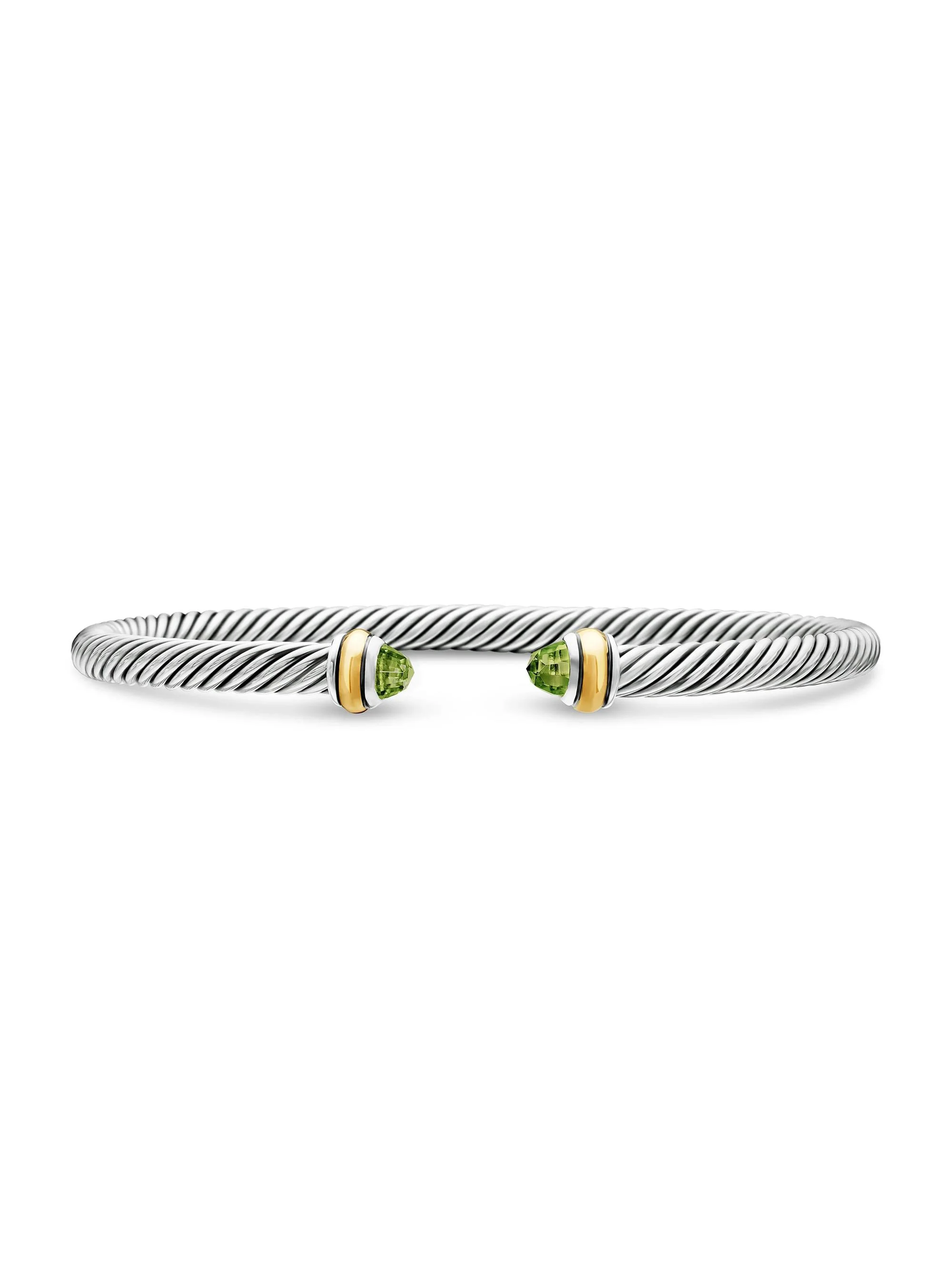 Women's Cable Classics Color Bracelet with 18K Yellow Gold - Peridot - 1