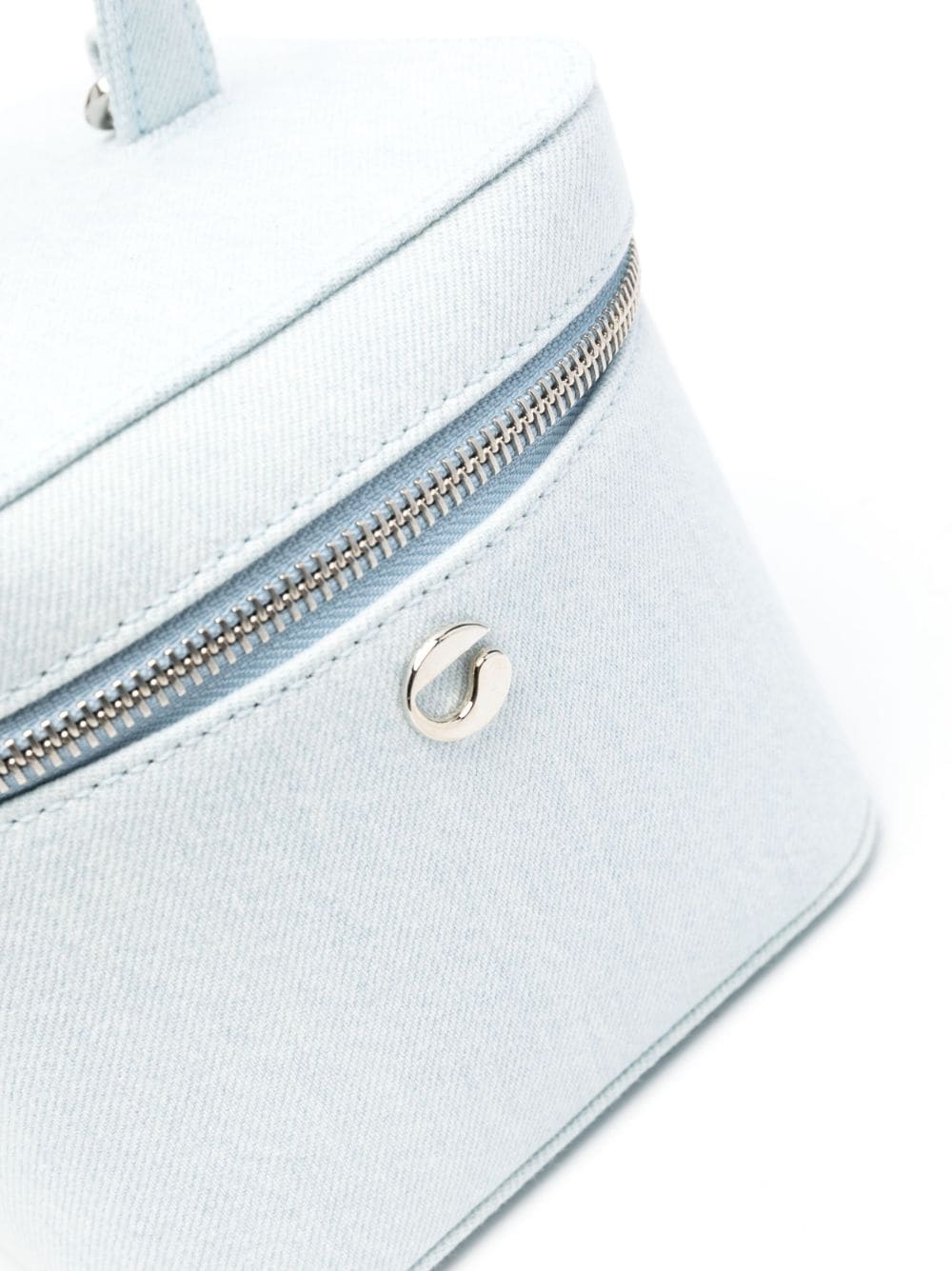 logo-plaque denim tote bag - 5