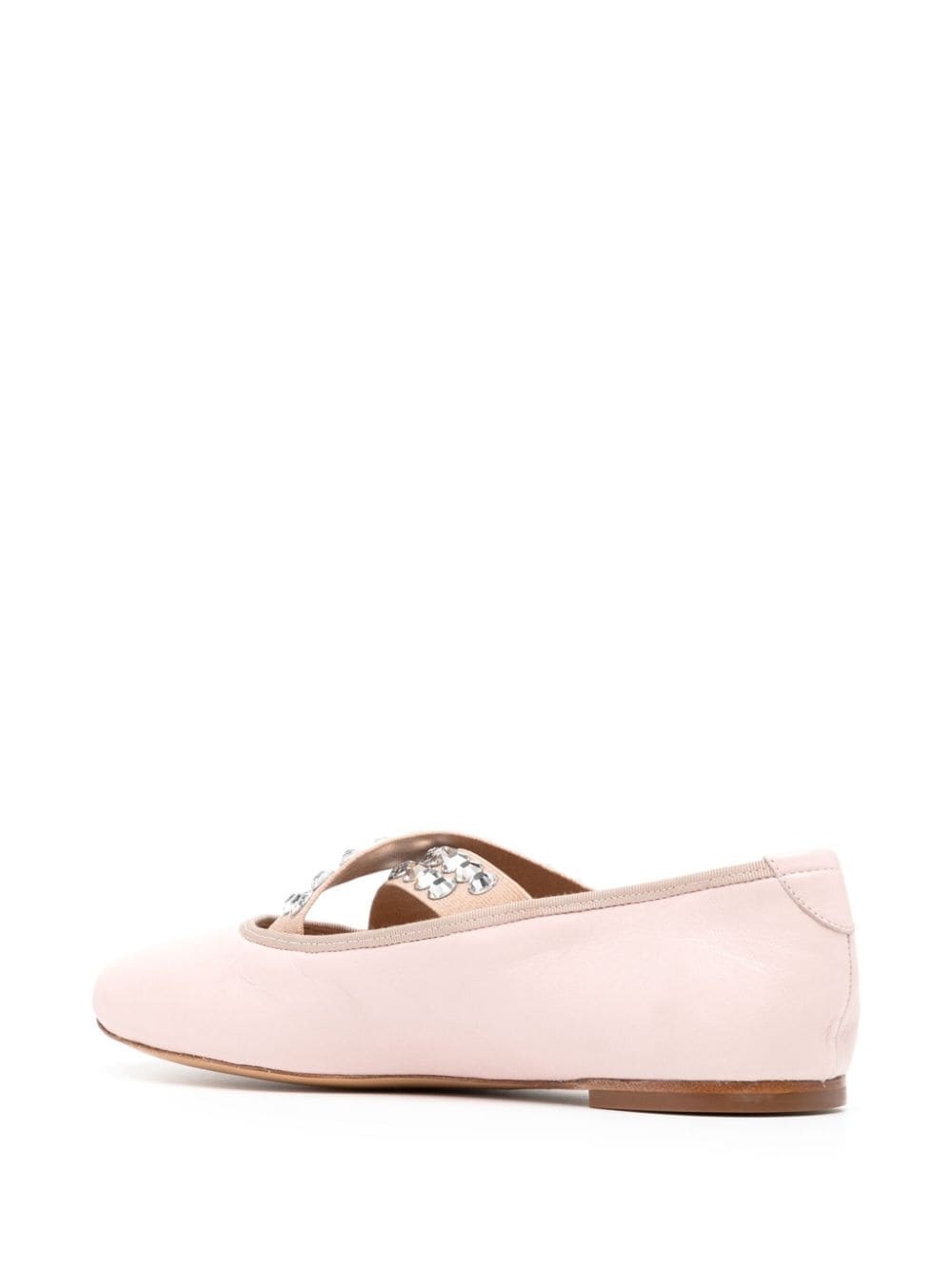 crystal-embellished ballerina shoes - 3