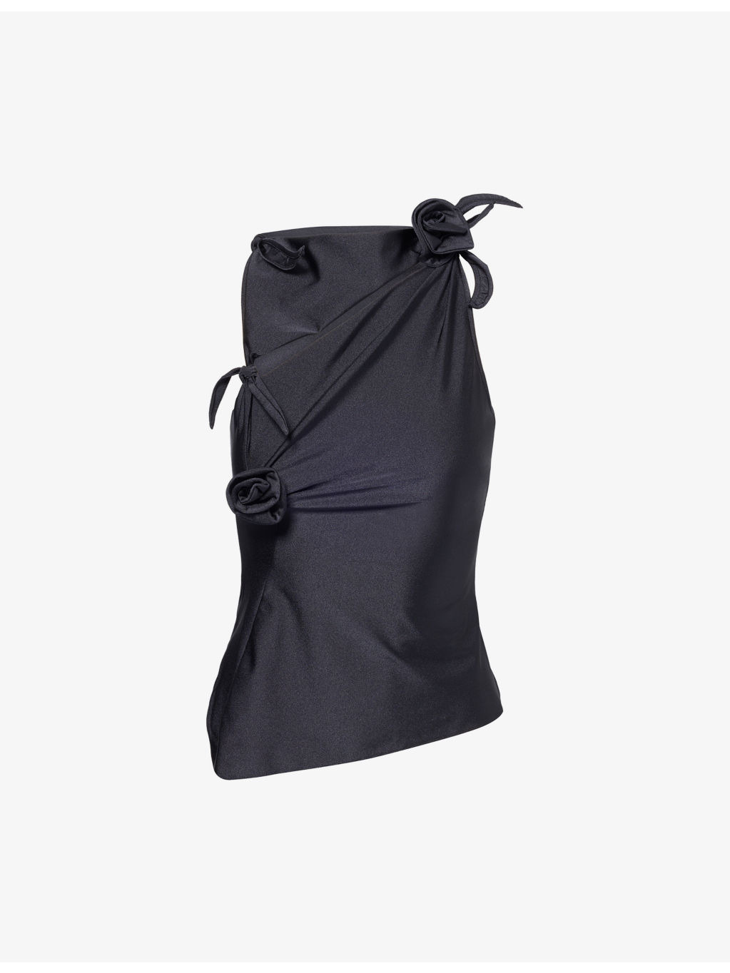 Flower Sleeveless Stretch-Woven Top - 1