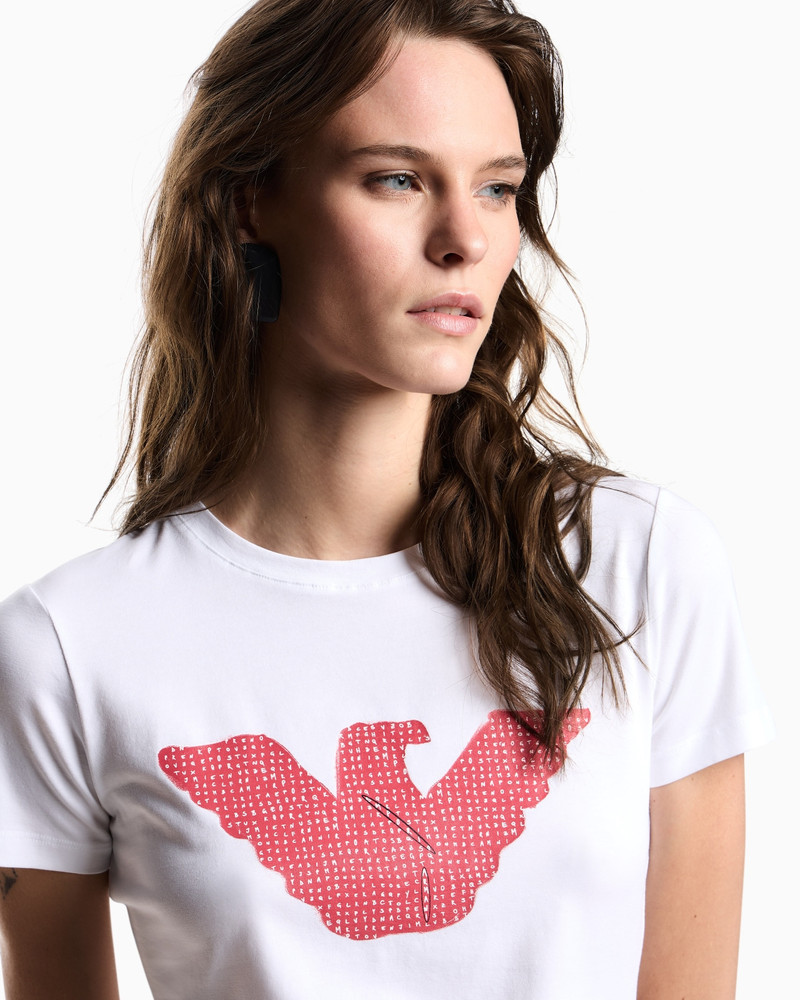 ASV STRETCH-JERSEY SLIM-FIT T-SHIRT WITH OVERSIZED EAGLE PATTERN 5