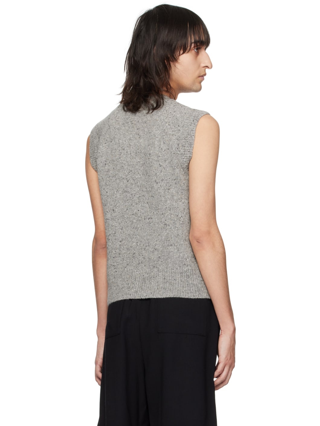 Gray Crewneck Vest - 3