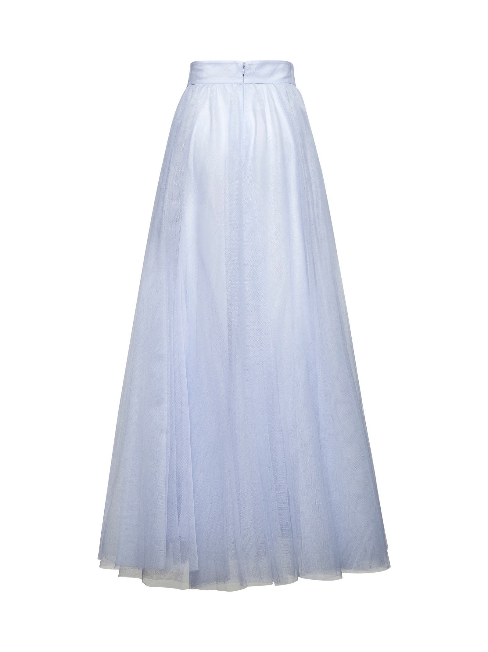 Light blue tulle maxi skirt - 2