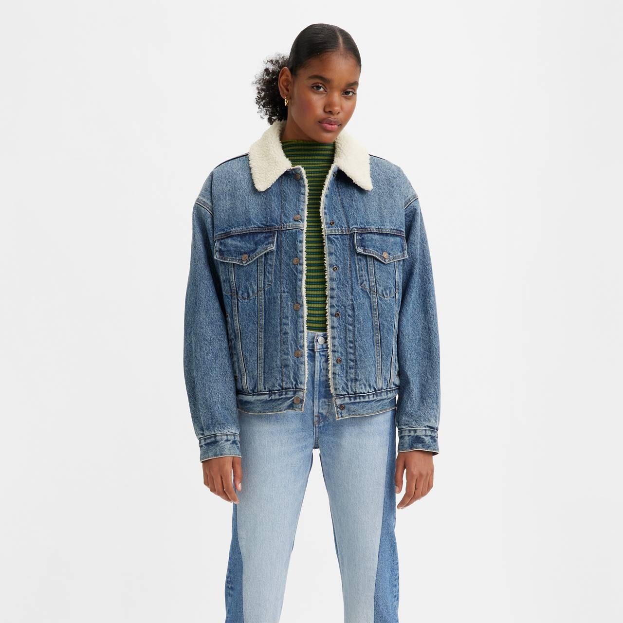 90S SHERPA TRUCKER JACKET - 2