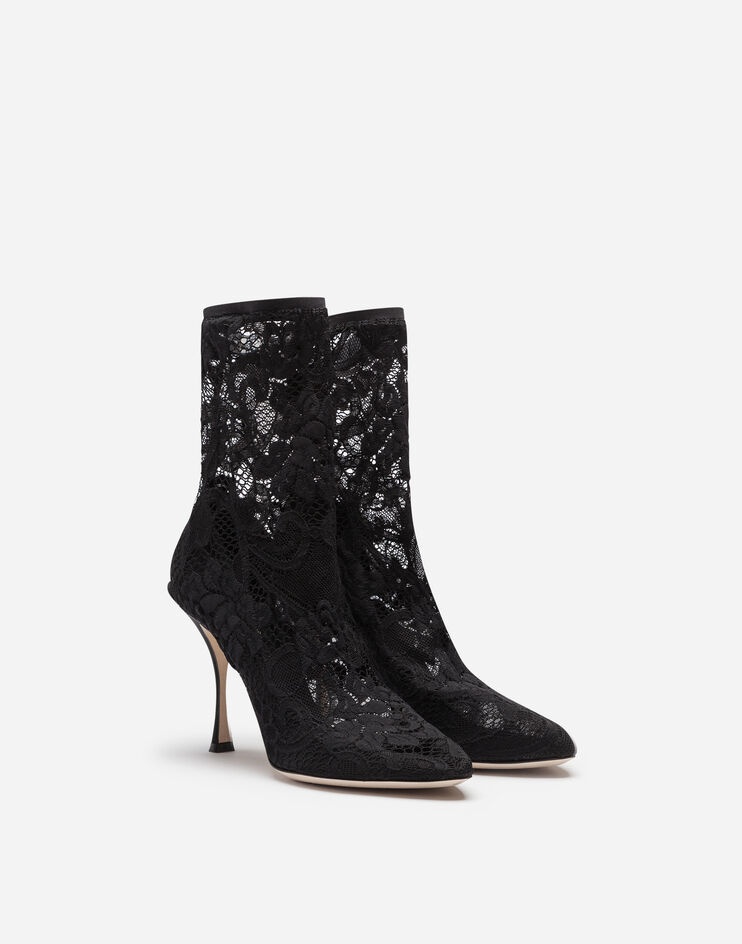 Ankle boots in stretch lace and grosgrain - 2