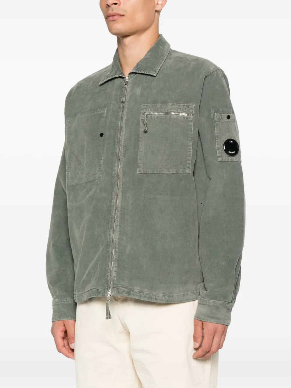 Corduroy Lens Zipped Overshirt - 3