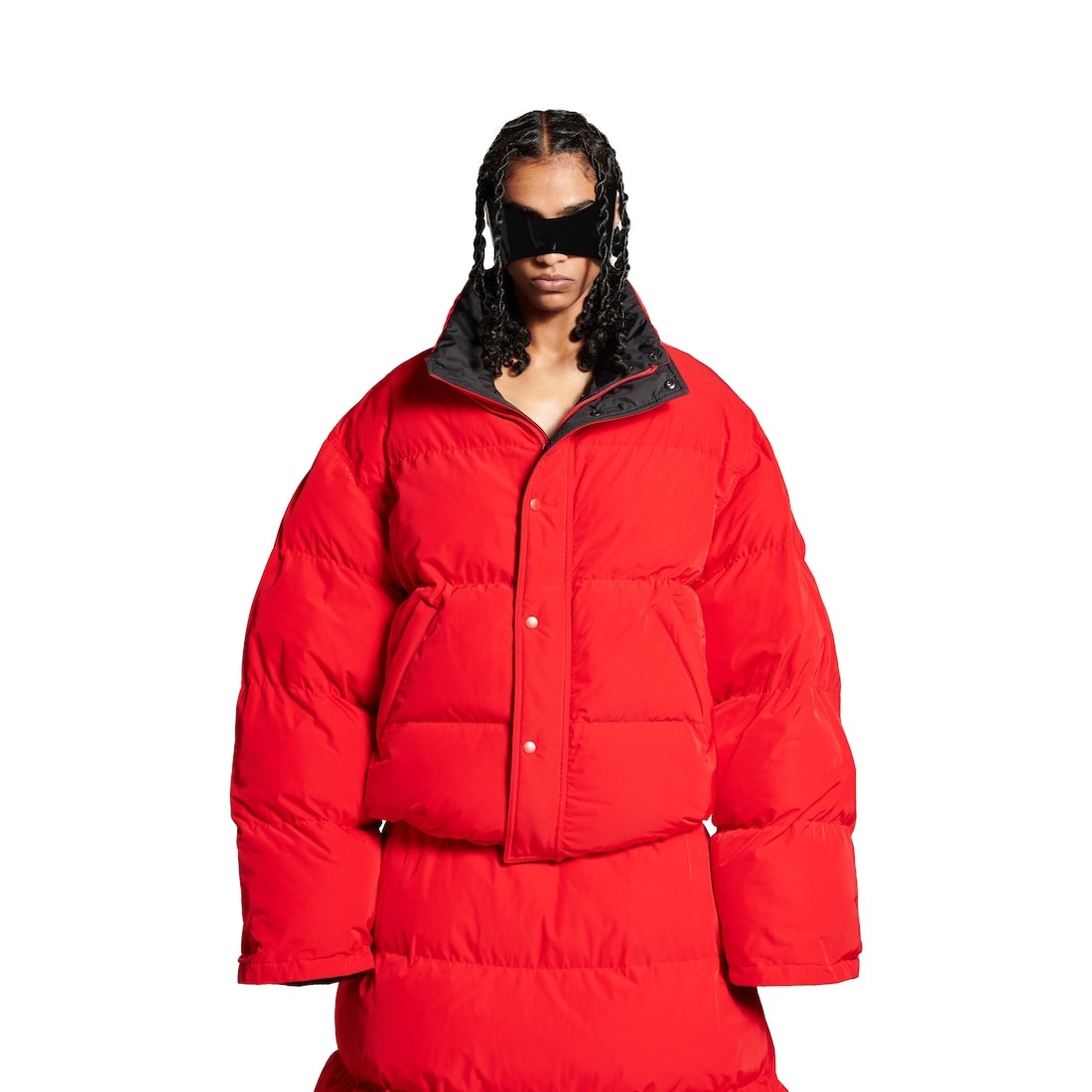 Women's Reversible Puffer in Red - 7