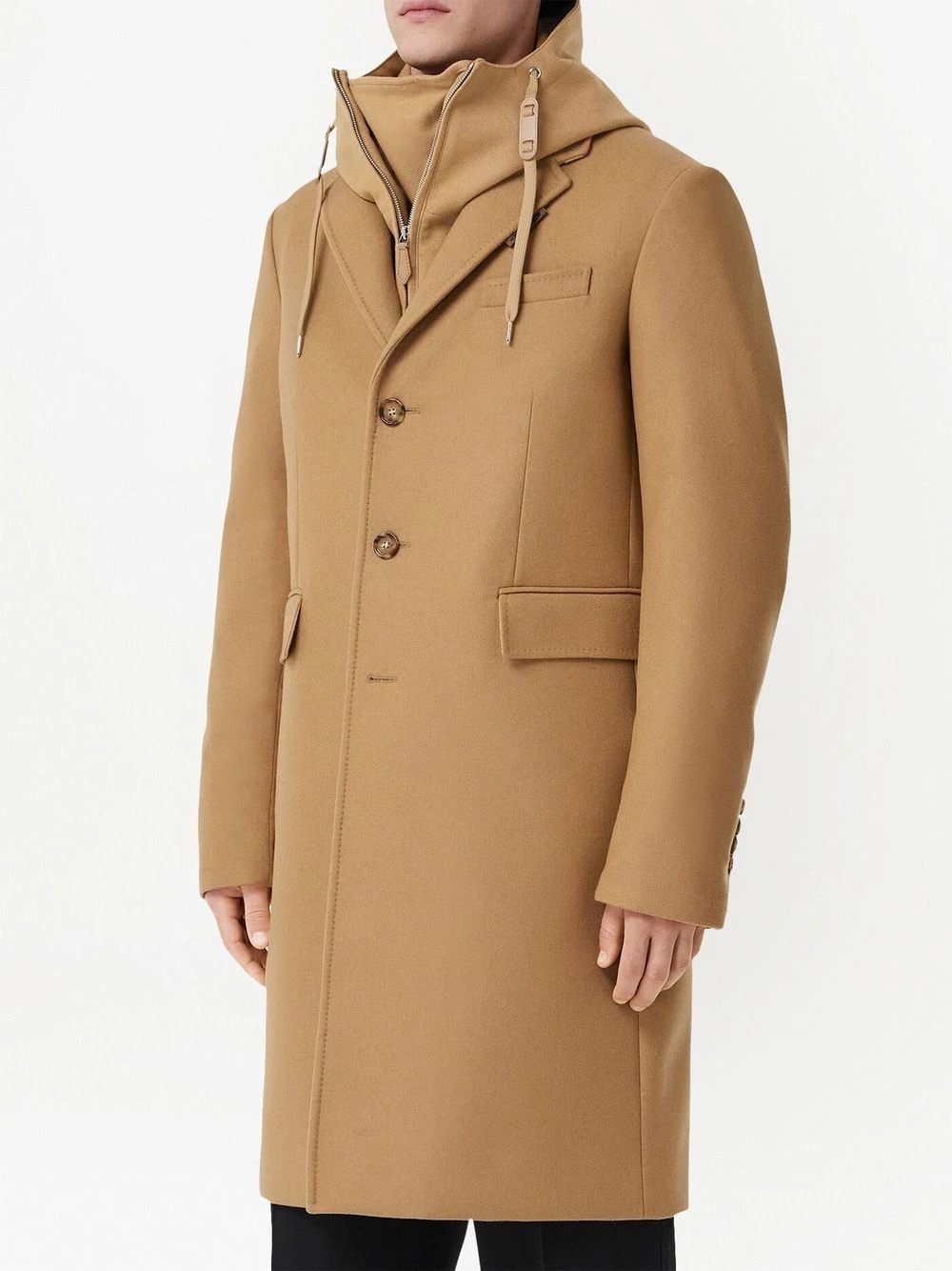 label appliqué tailored coat - 3