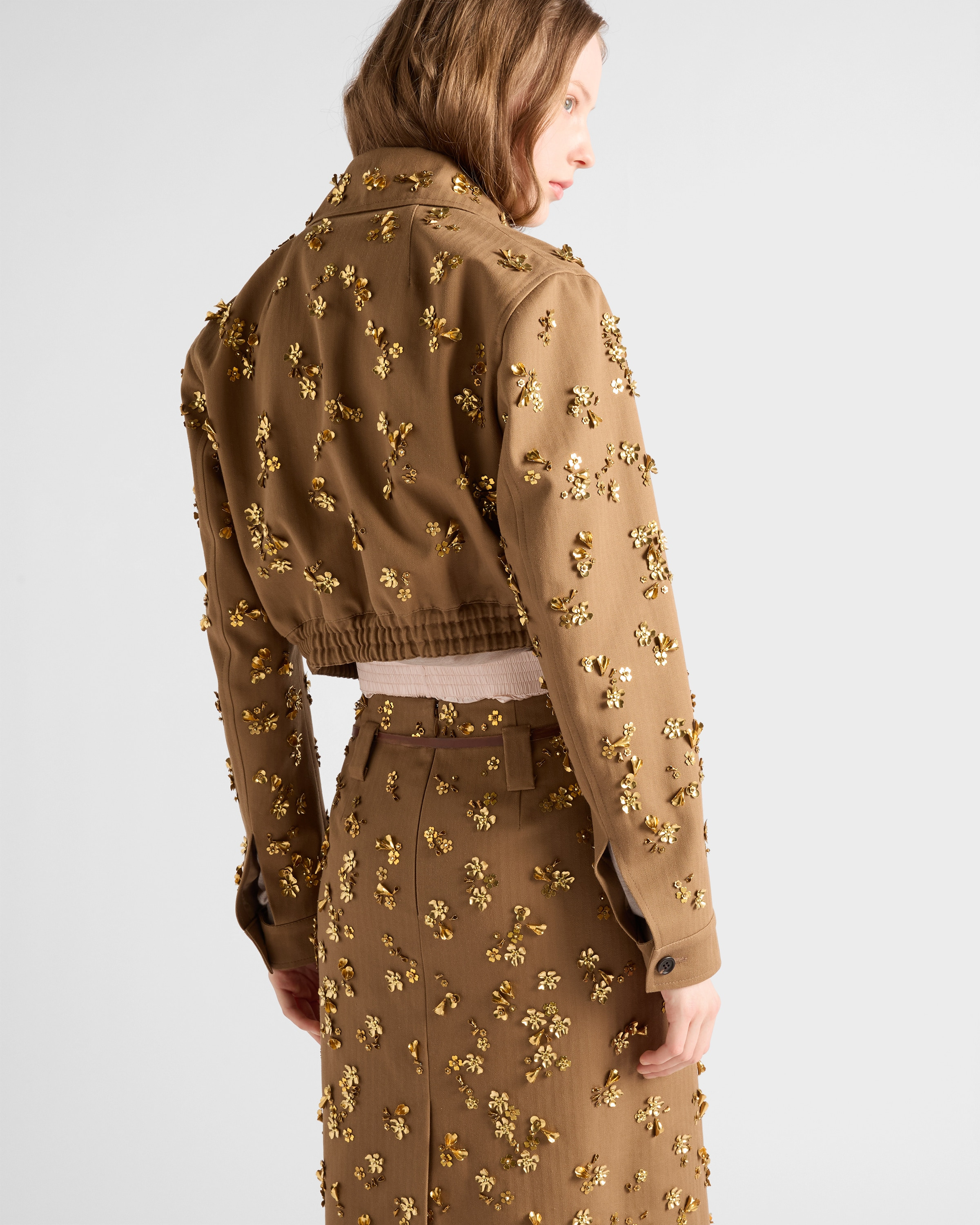 Embroidered chevron blouson jacket - 5