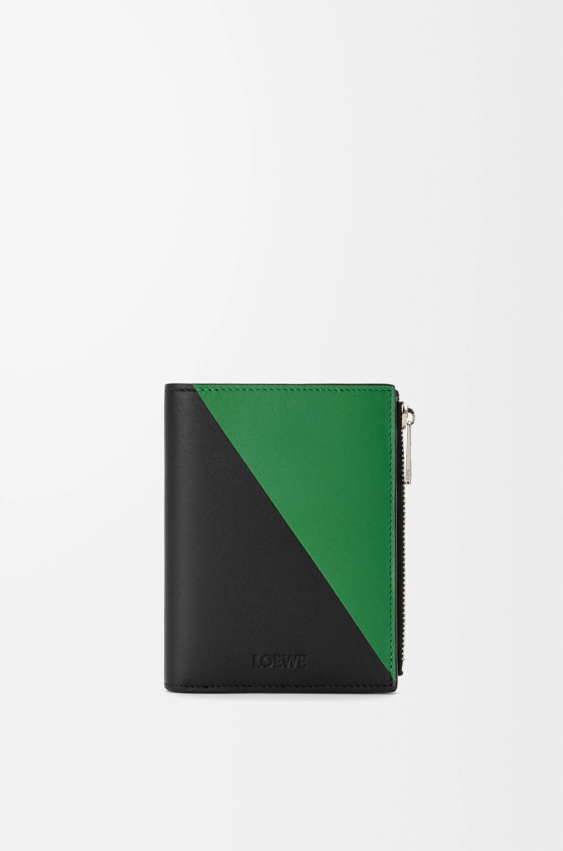 Flag slim compact wallet in classic calfskin - 1
