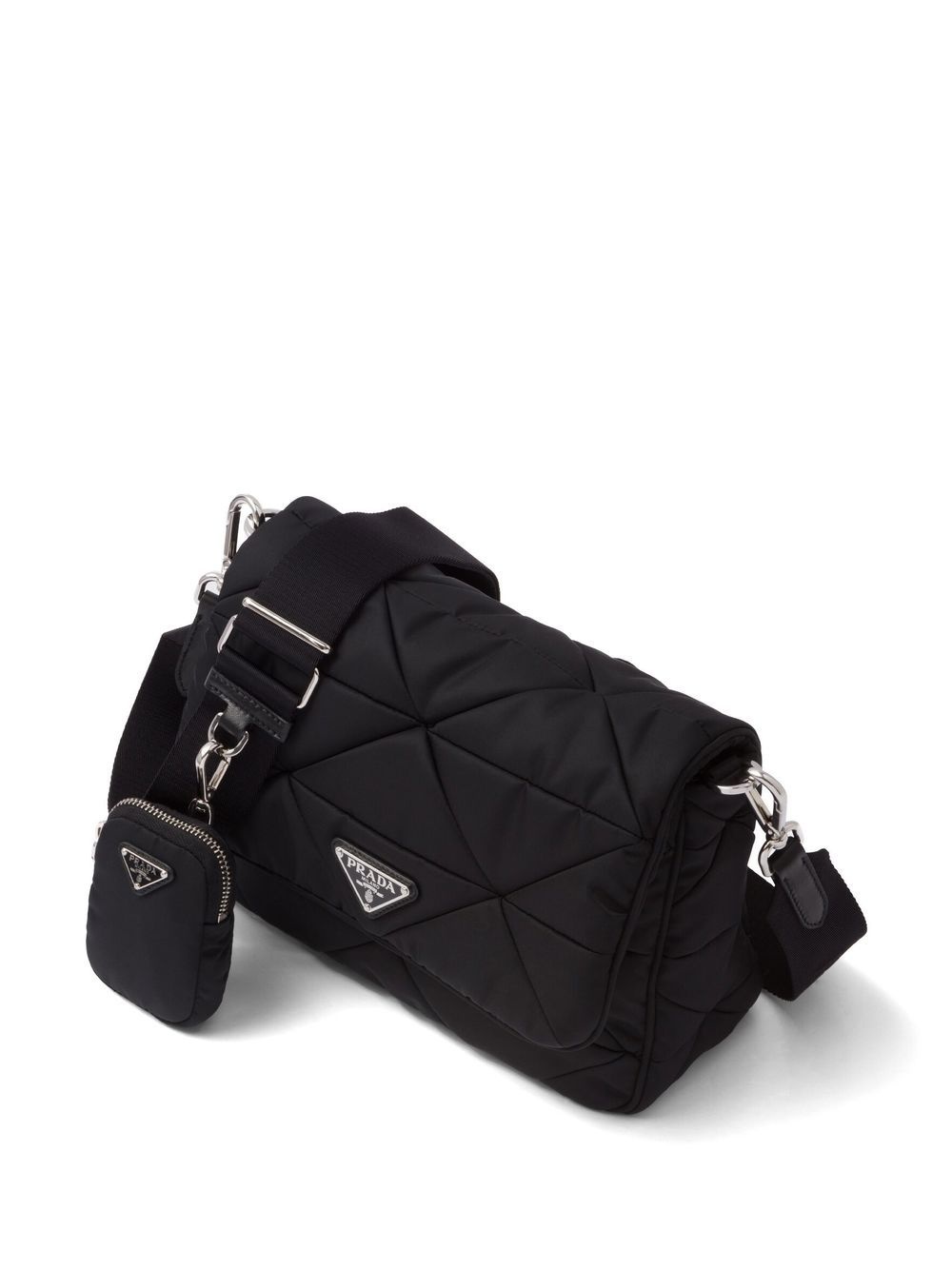 Prada - Women's Small Padded Re-Nylon Shoulder Bag - Black - Synthetic
