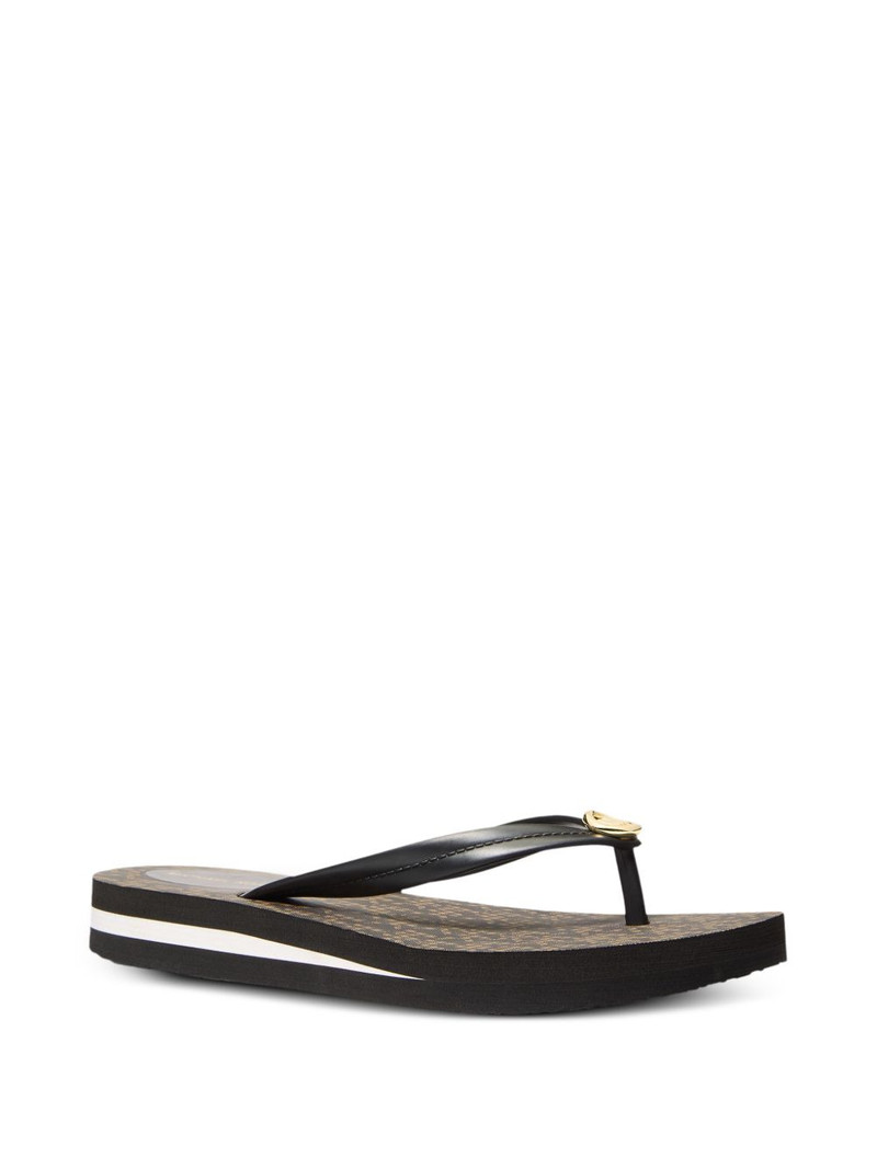 MICHAEL KORS Posie logo medallion flip flops outlook