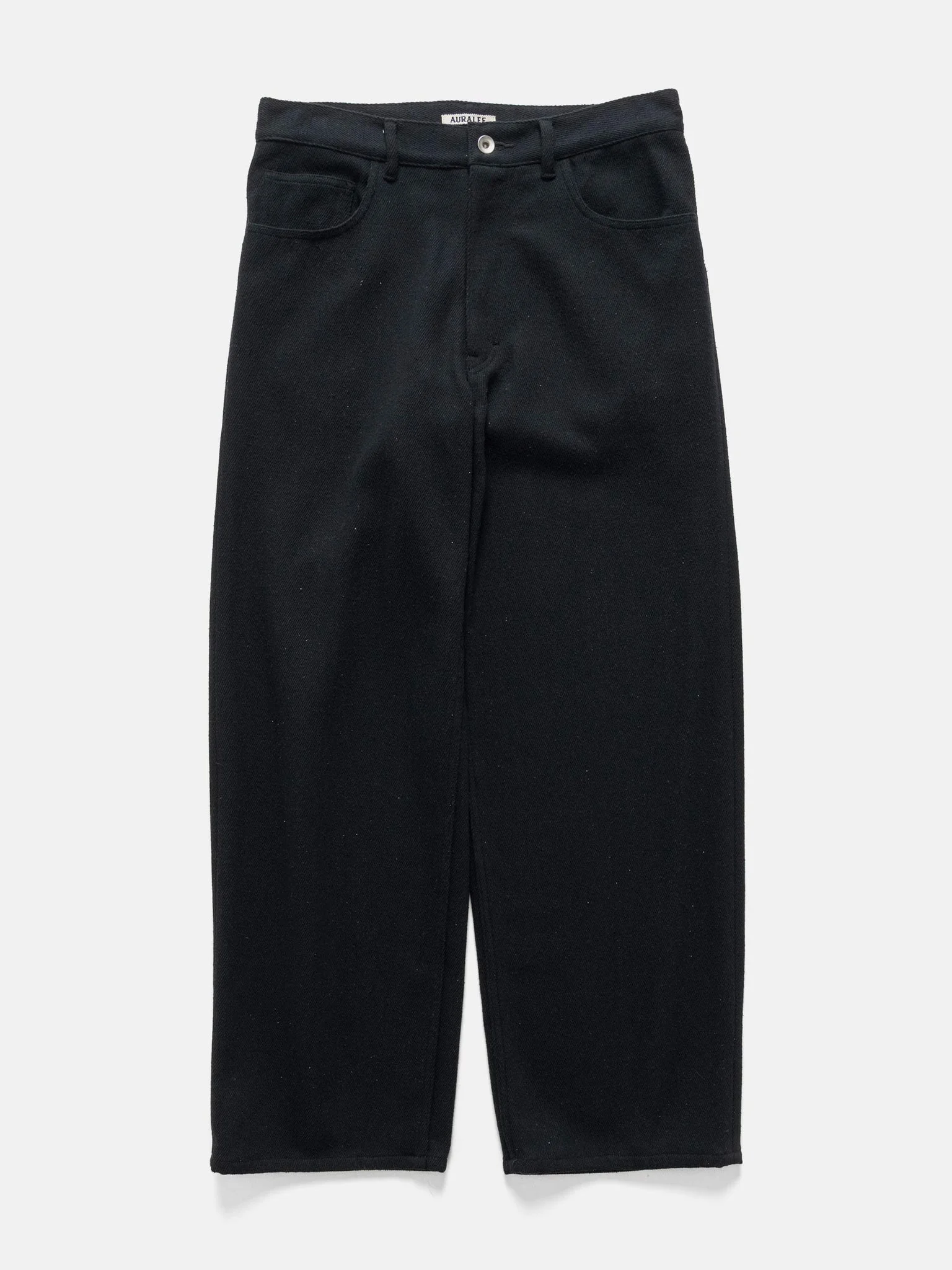 Silk Nep Denim 5P Wide Pants Black - 1