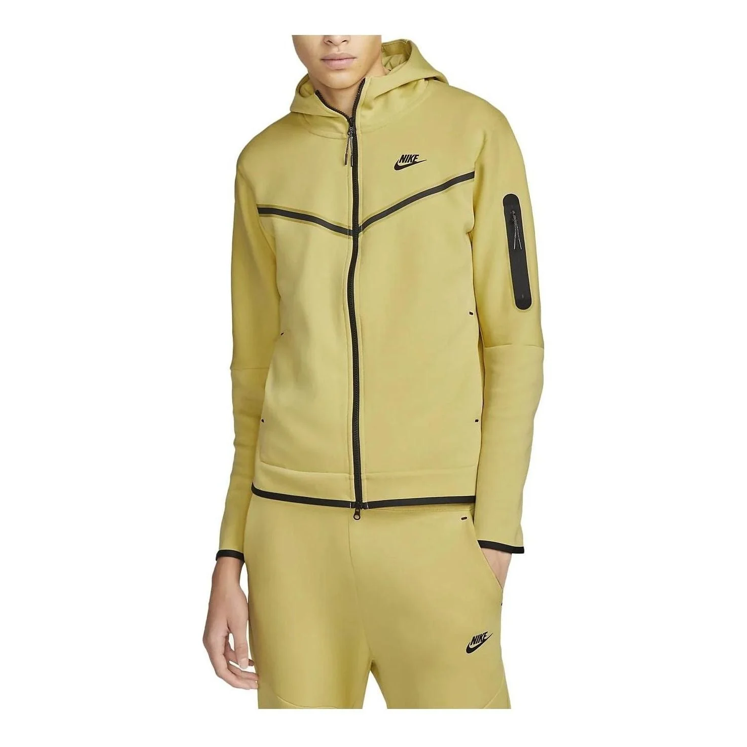 Nike Sportswear Tech Fleece Full-Zip Hoodie 'Saturn Gold' CU4489-700 - 1