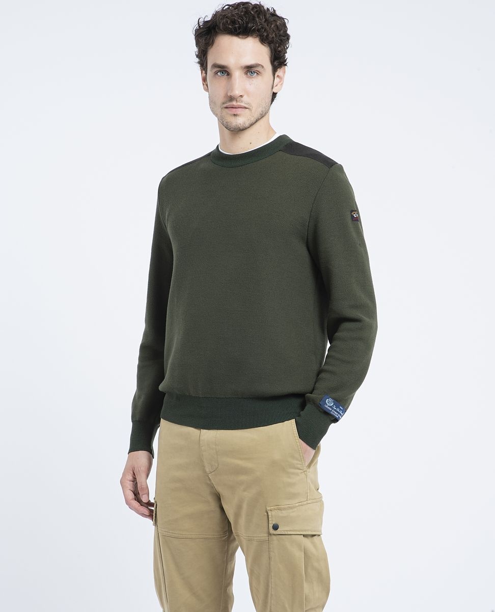 Wool crewneck Jumper with Loro Piana® details - 2