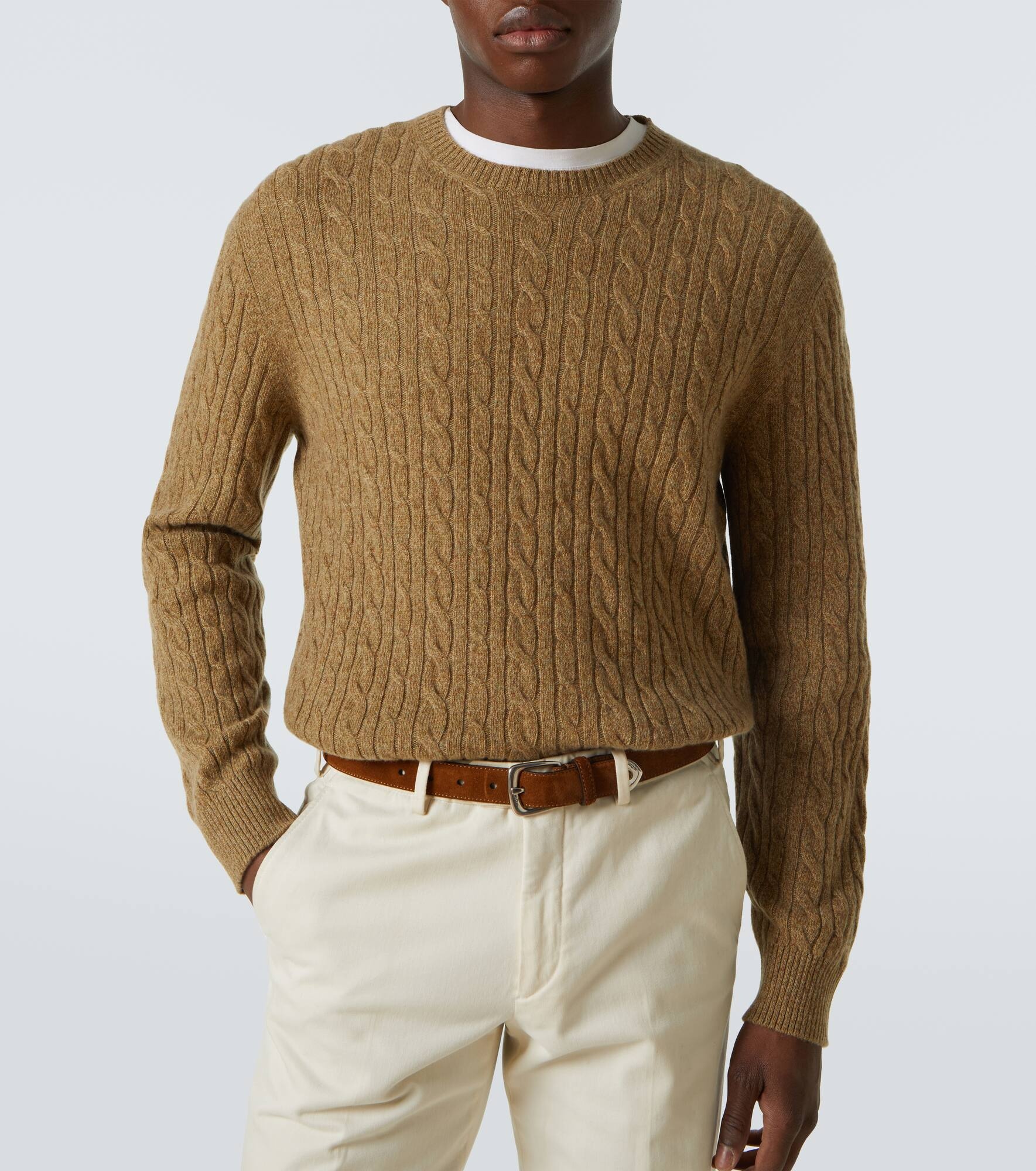 Cable-knit cashmere sweater - 5