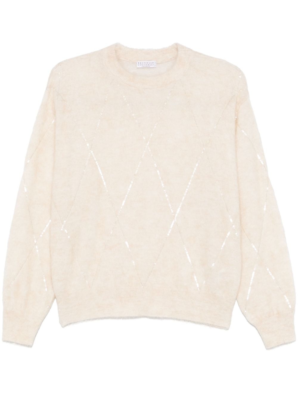 sequin-embellished sweater - 1