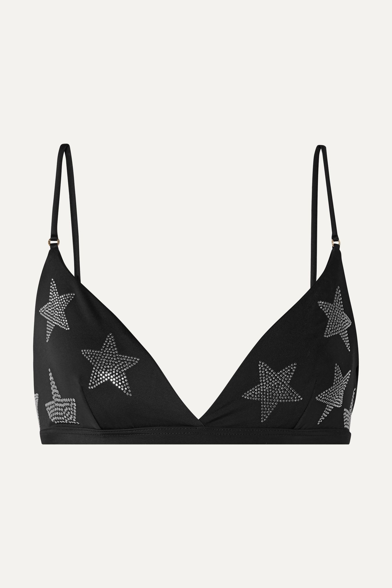 Embellished triangle bikini top - 1