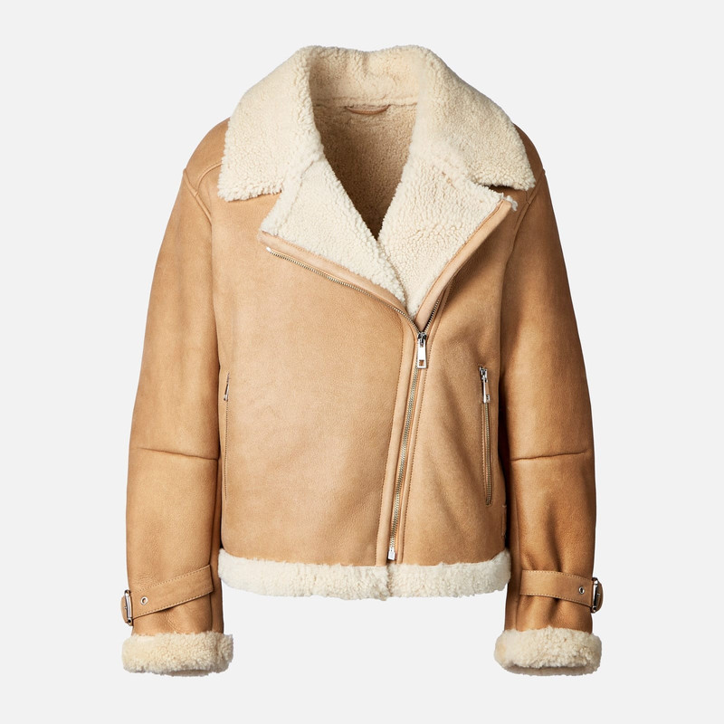 Biker in Sheepskin Beige 1