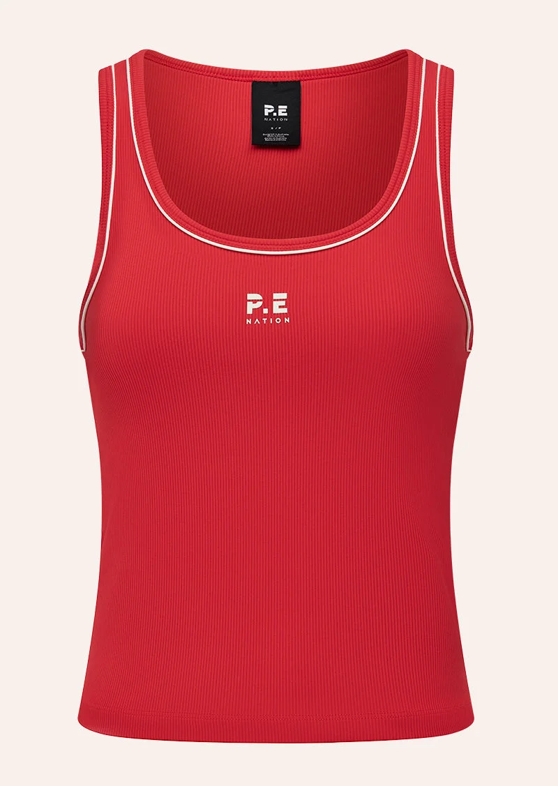 NEXUS RIB TANK IN COLLEGE RED - 1