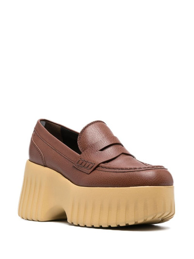 HOGAN H-stripes wedge loafers outlook