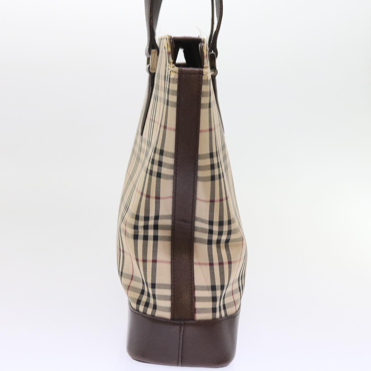 Burberry Nova Check Tote Bag Nylon Canvas Beige - 3