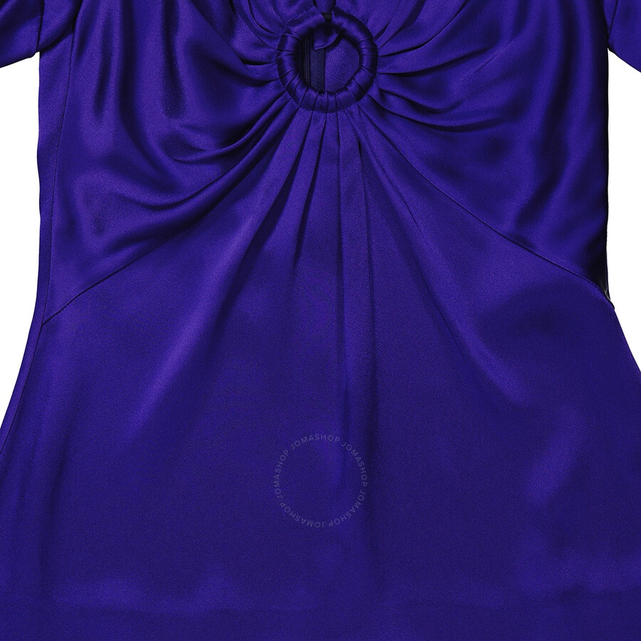 Stella Mccartney Sapphire Blue Puff-Sleeve Ruched Blouse - 7