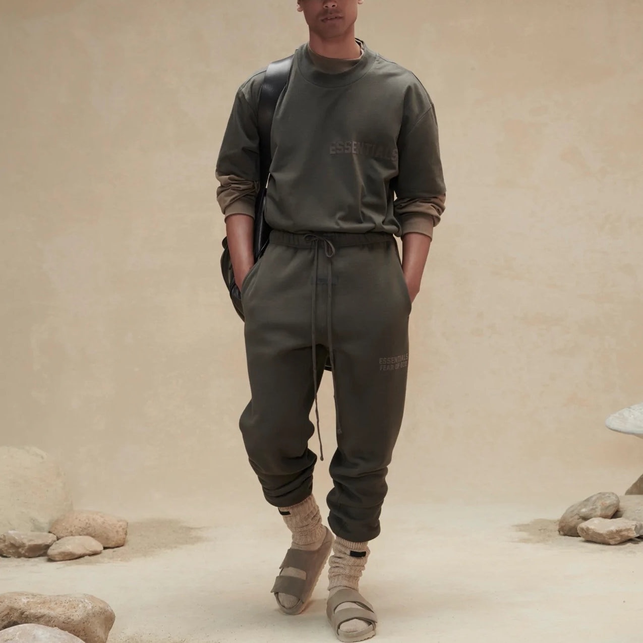 Fear of God Essentials FW22 Short Sleeve Tee Wood FOG-FW22-720 - 4