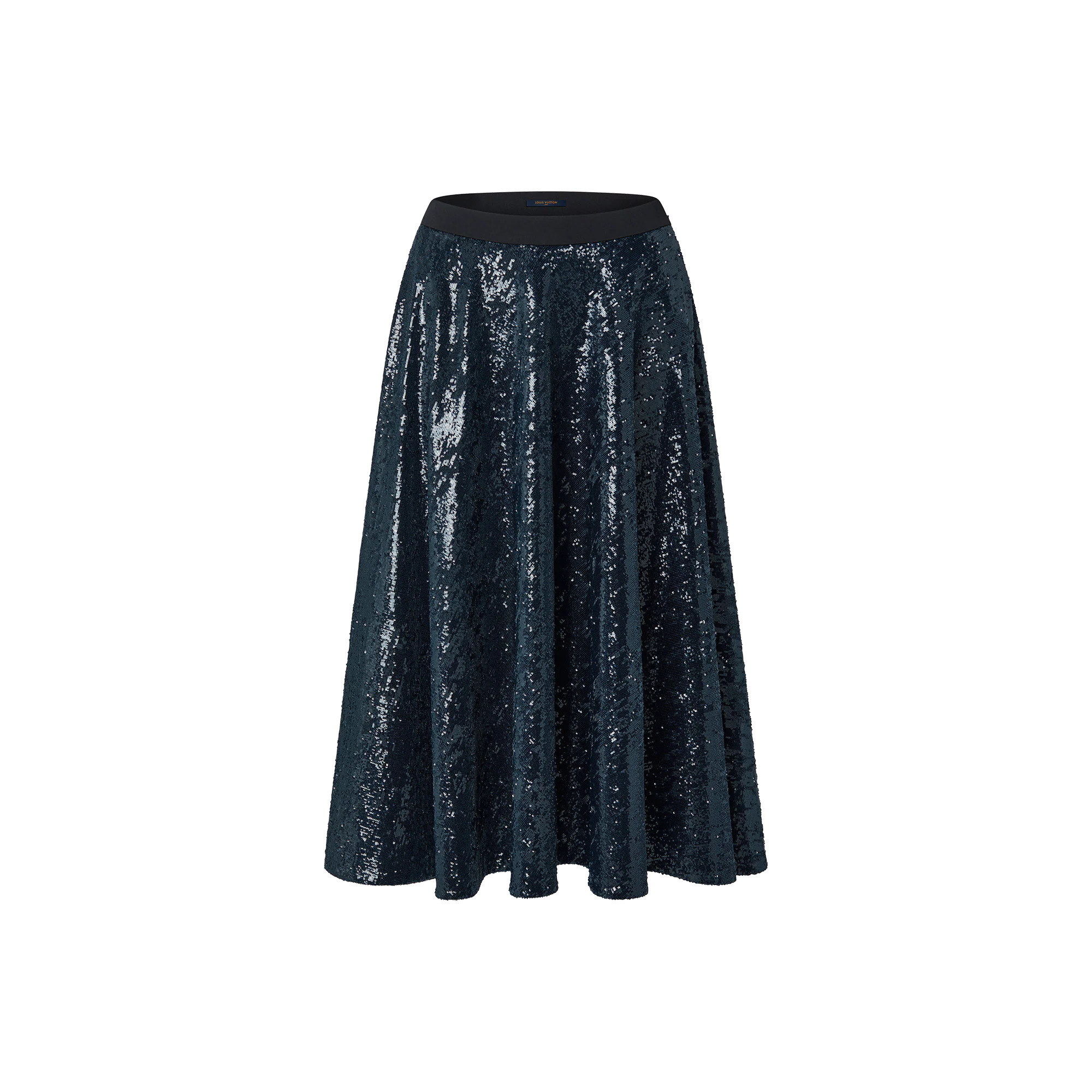 Flared Sequin Skirt - 1