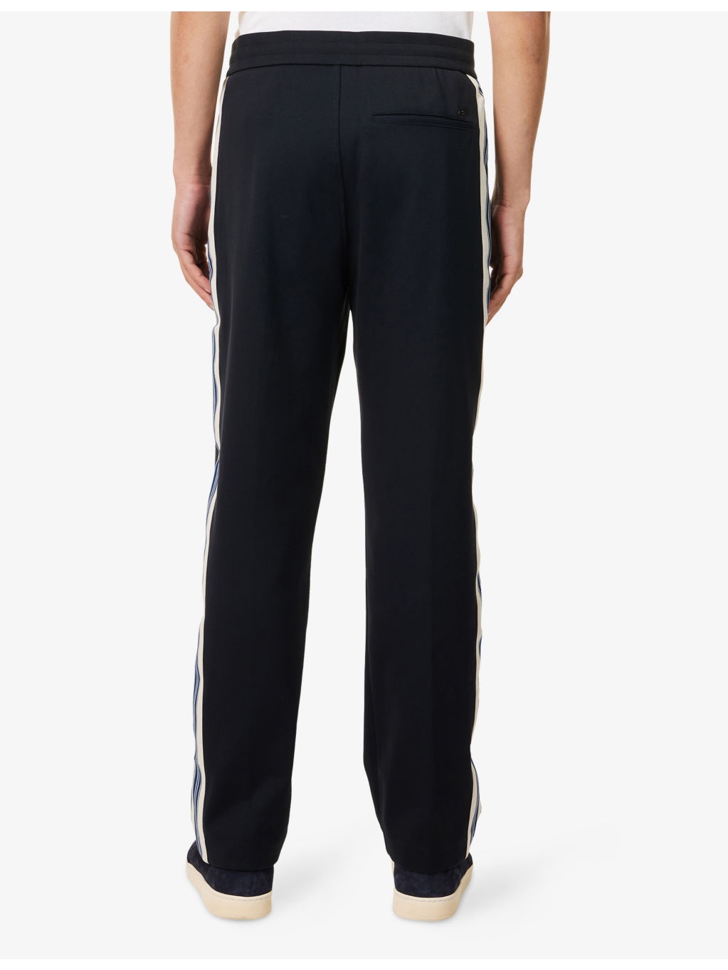 Striped Tape Relaxed-Fit Cotton Blend Trousers - 4