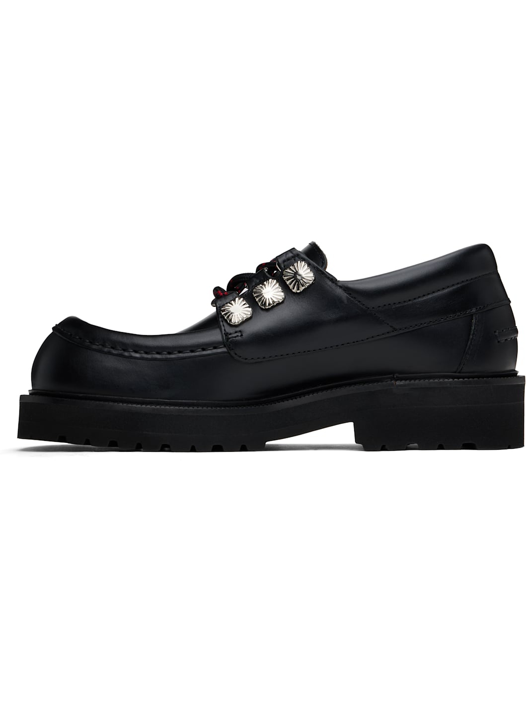 Black Hard Leather Derbys - 3