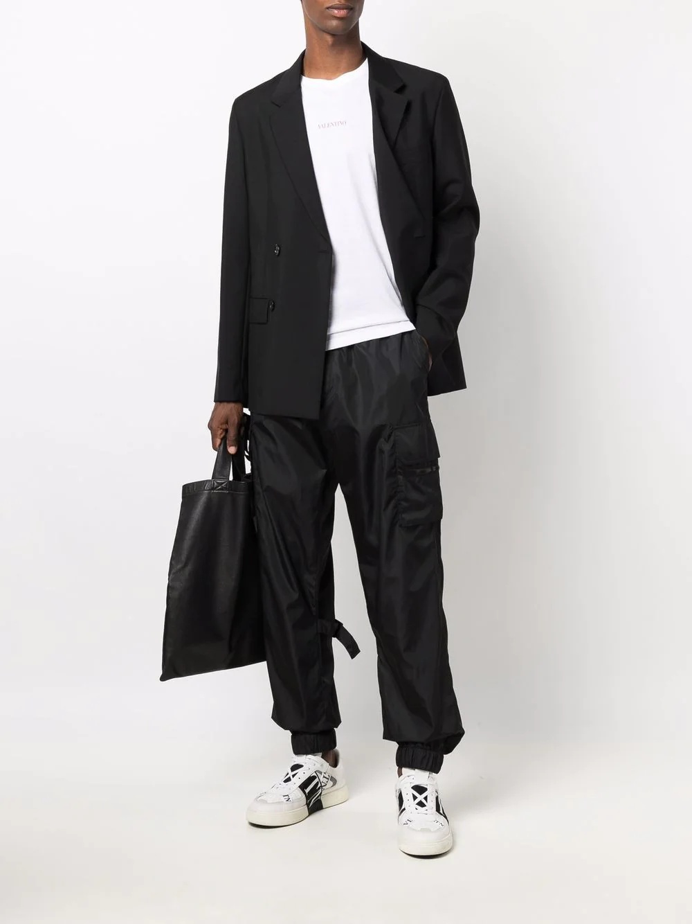 cargo-pocket track pants - 2