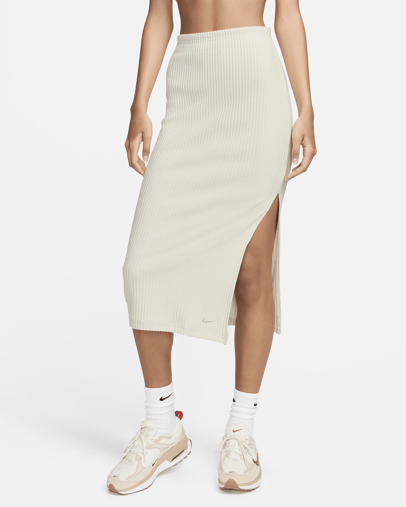 Women's Nike Sportswear Chill Knit Slim Ribbed Midi Skirt - 1