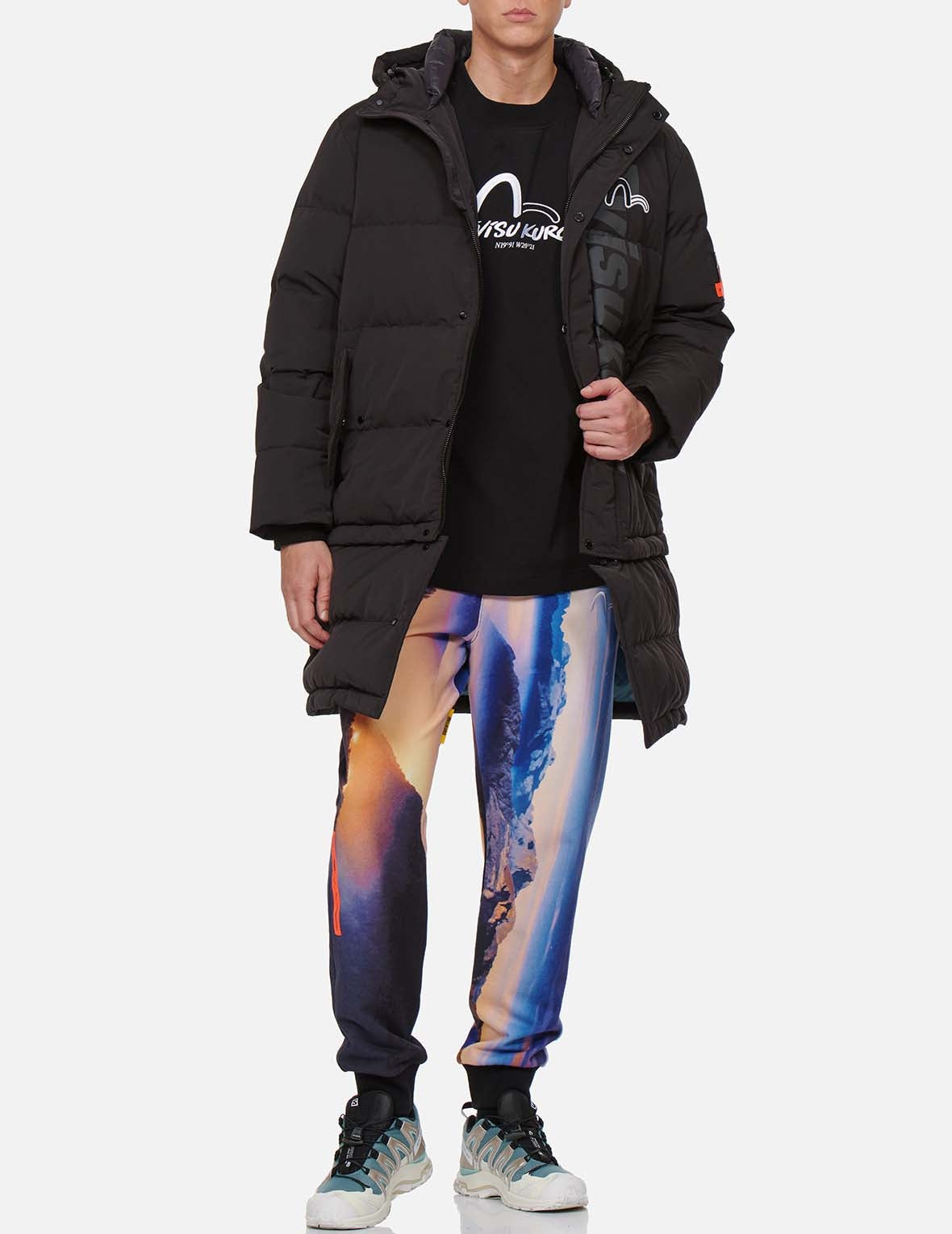 Logo Print Convertible Longline Down Parka - 5