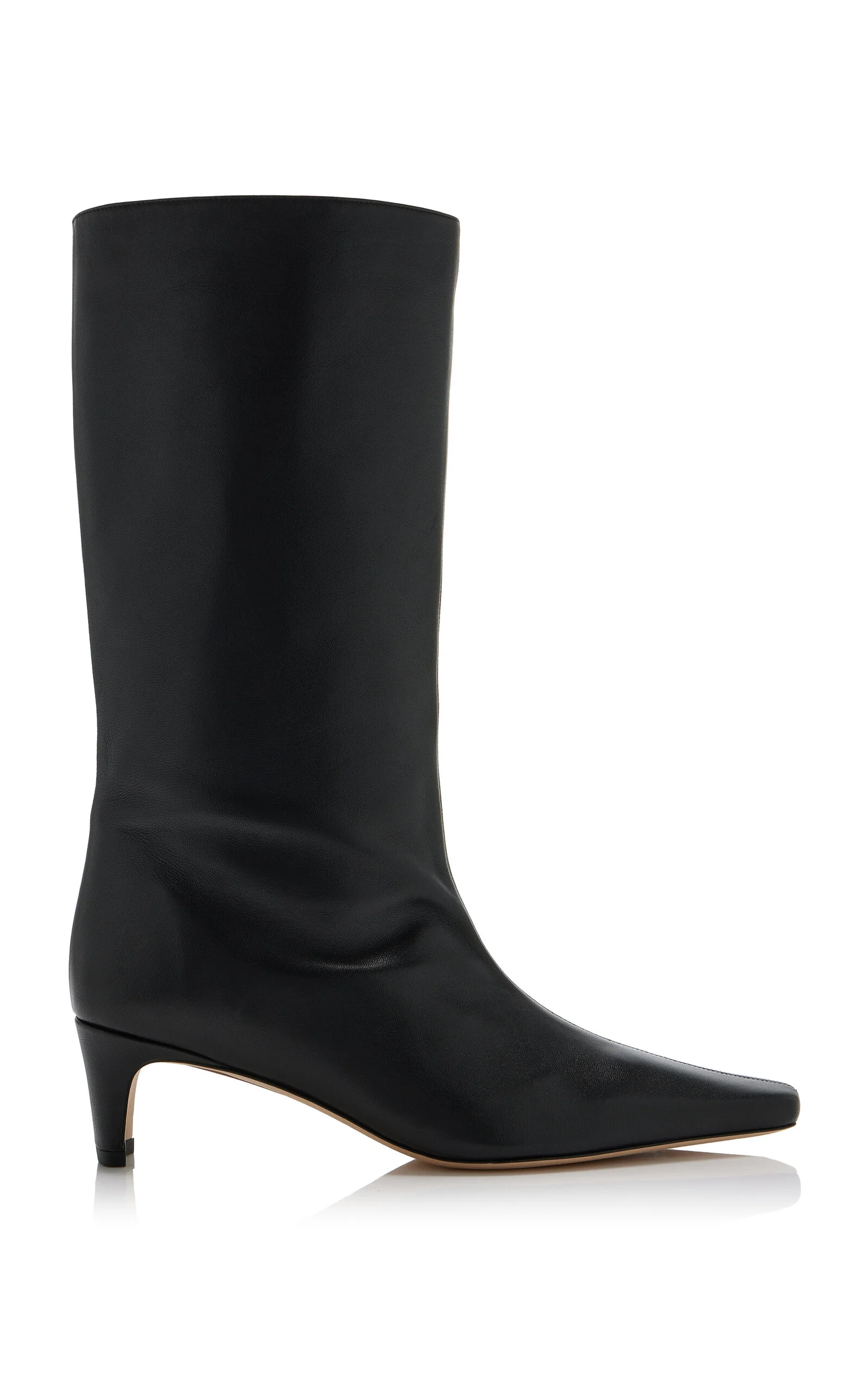 Wally Leather Mid-Calf Boots black - 1