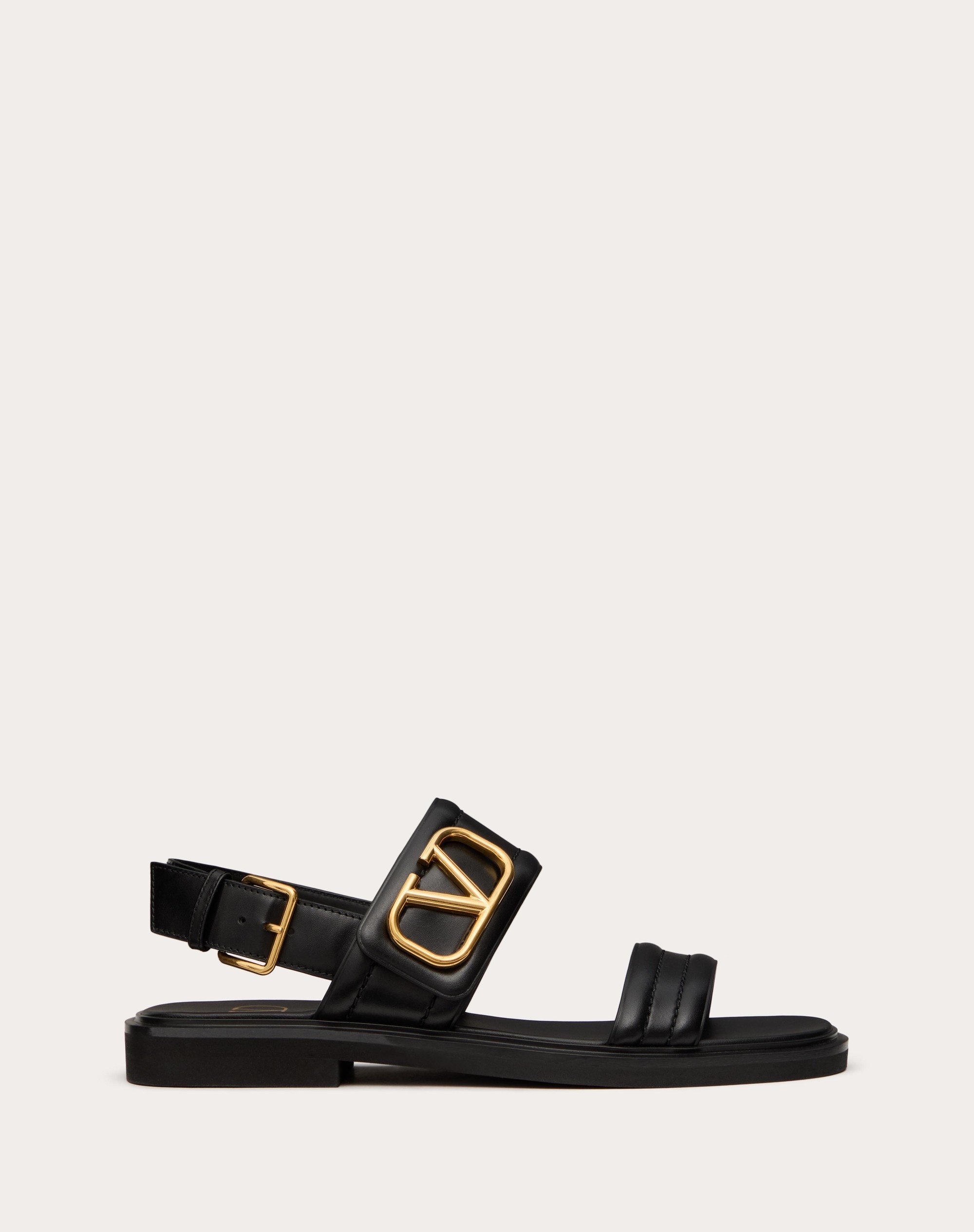 VLOGO SIGNATURE CALFSKIN SANDAL - 1