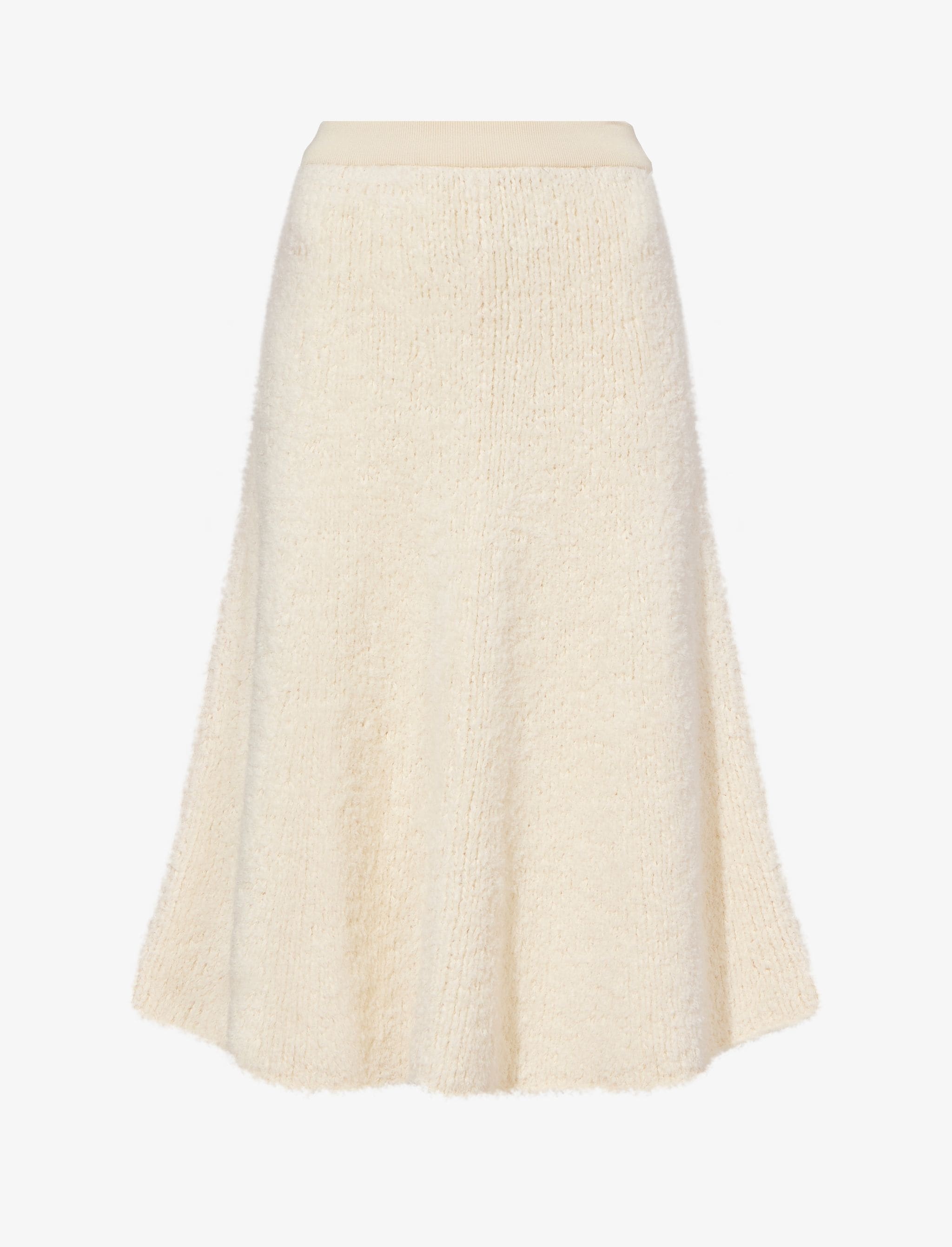 Frayed Cotton Knit Skirt - 1