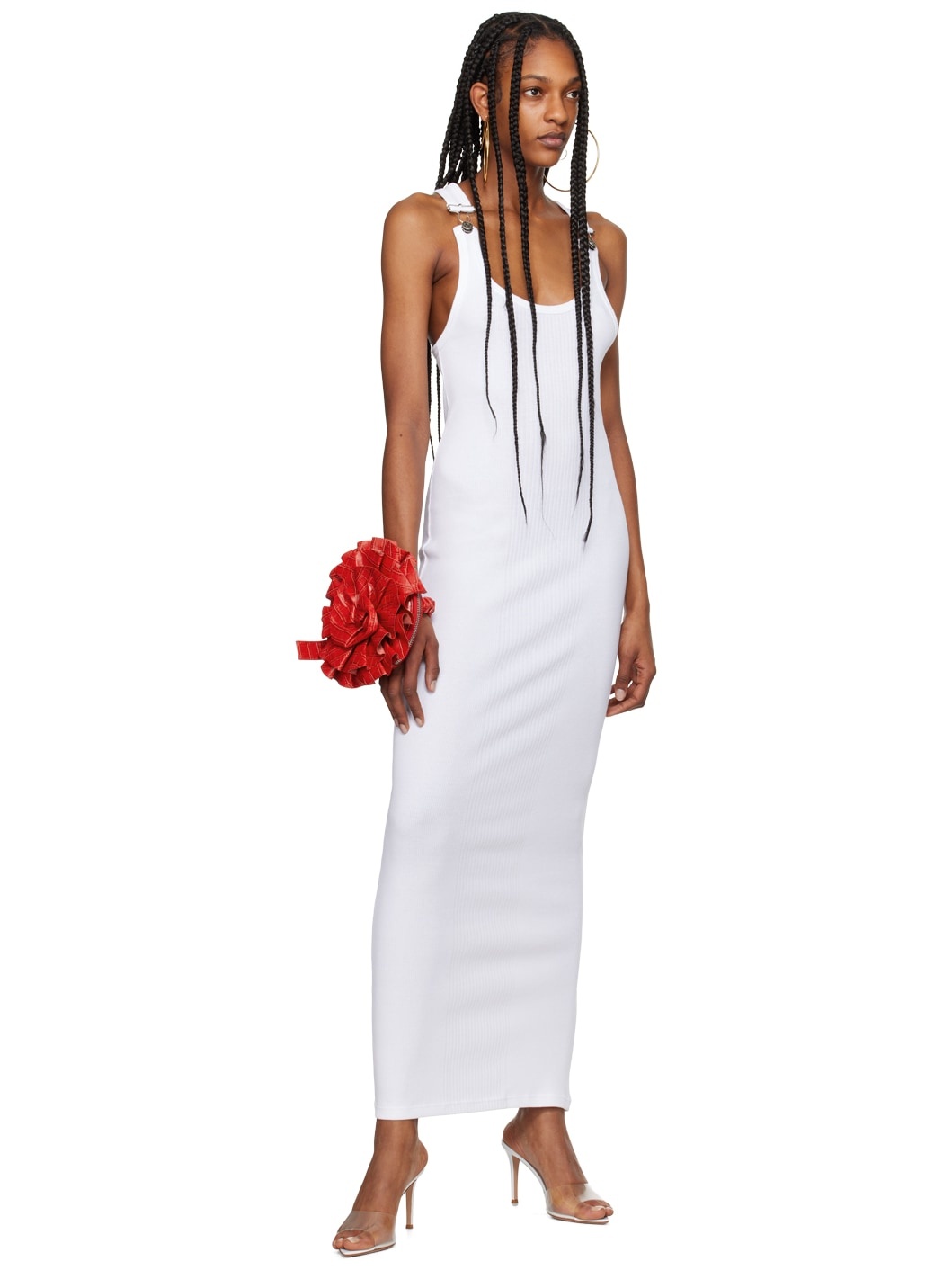 White 'The Strapped' Maxi Dress - 4