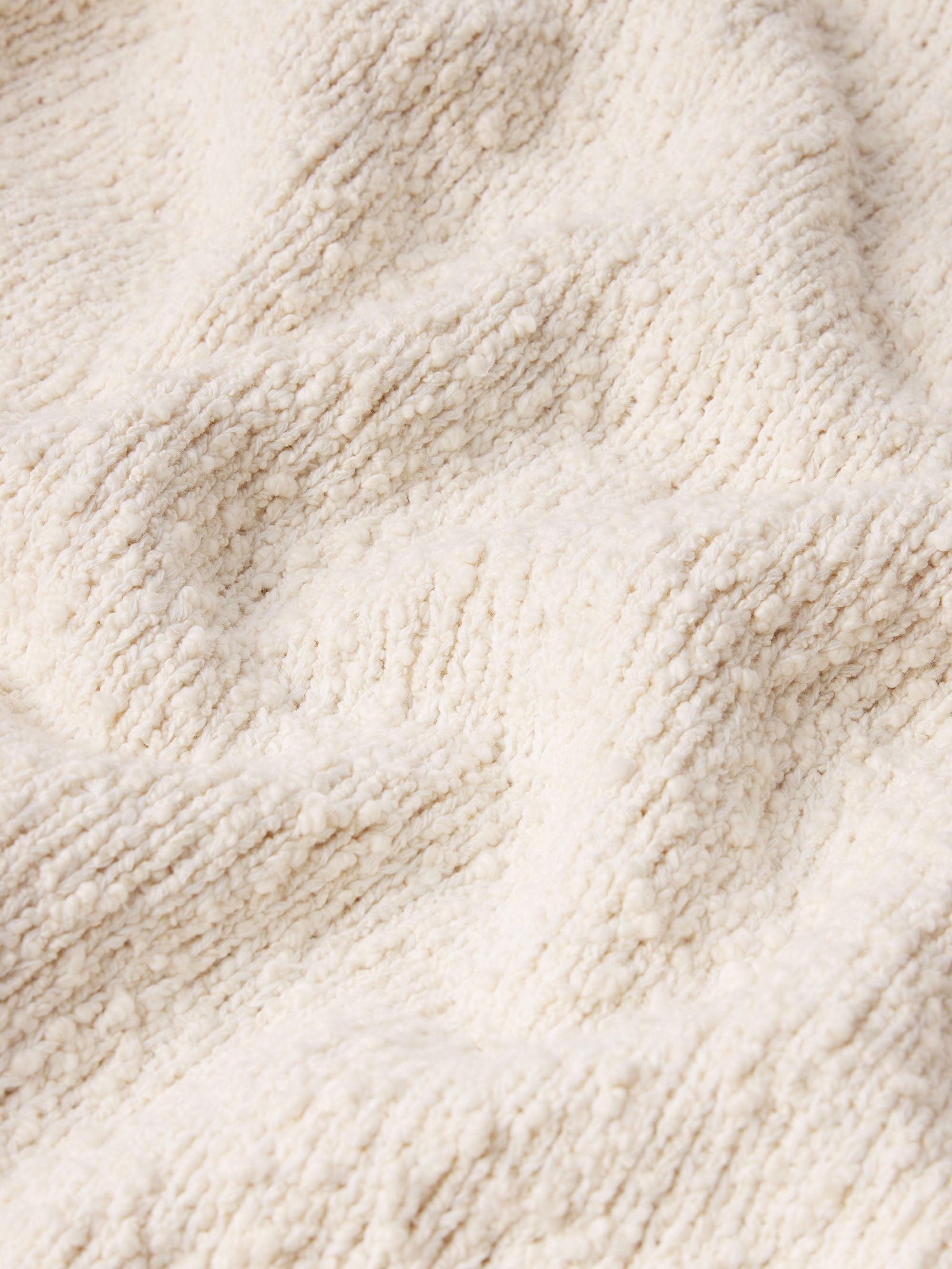 Chunky Textured Sweater in Cream - 2