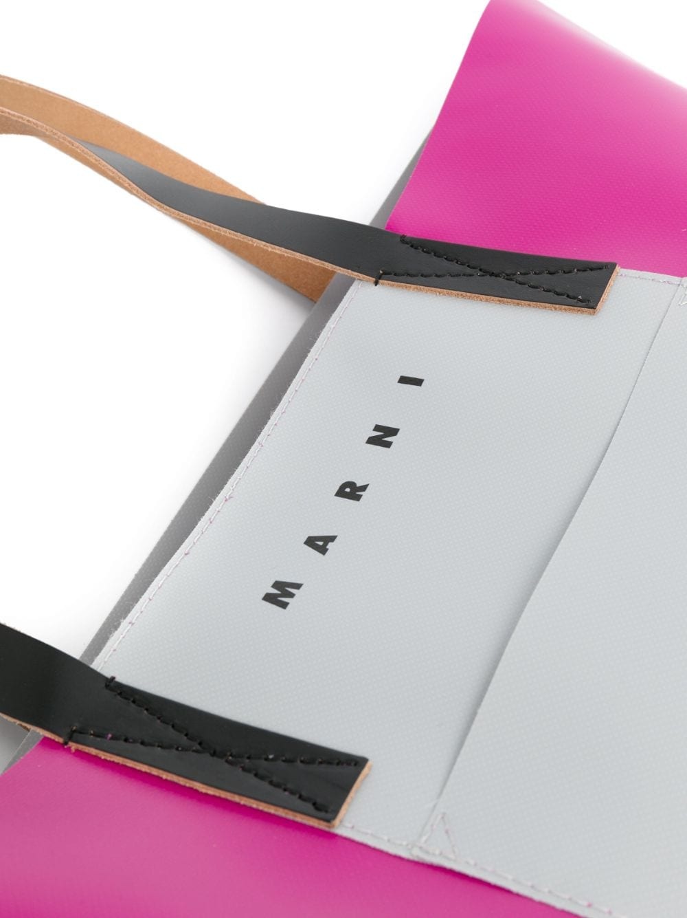 engraved-logo panelled tote - 4