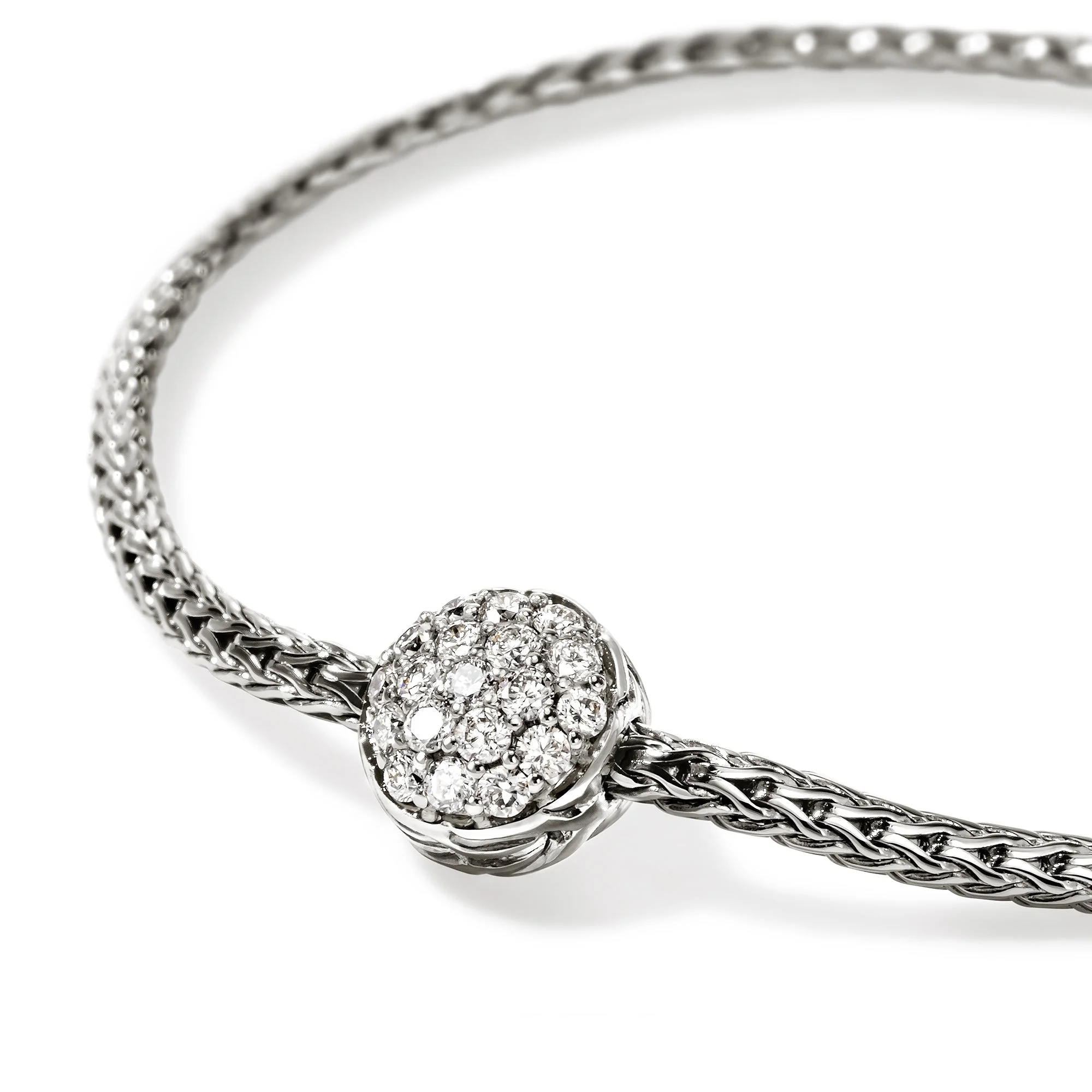 JH Essential Pavé Bracelet, Sterling Silver, Diamonds, 1.8MM - 1