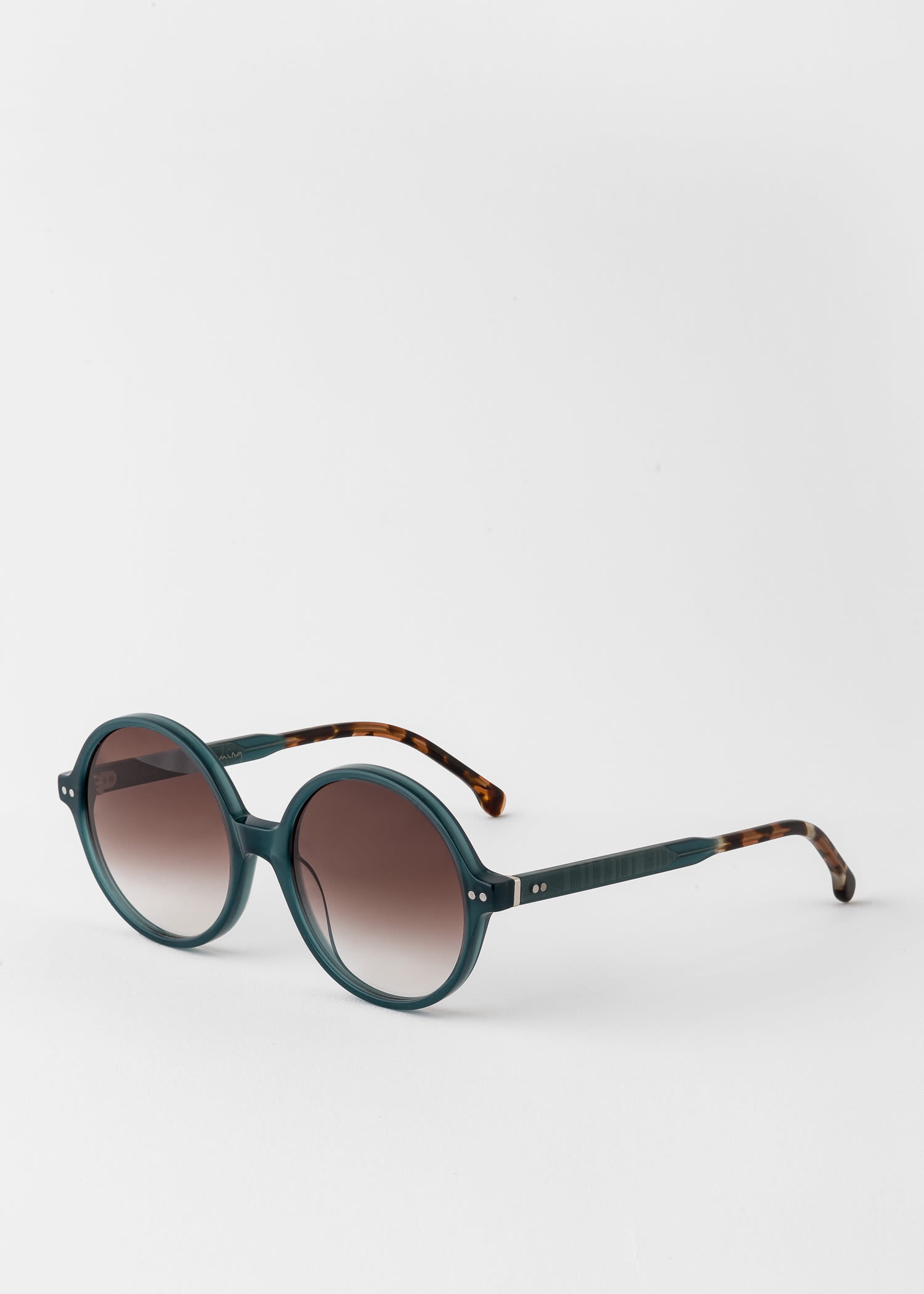 Havana Opal Blue 'Fleming' Sunglasses - 6