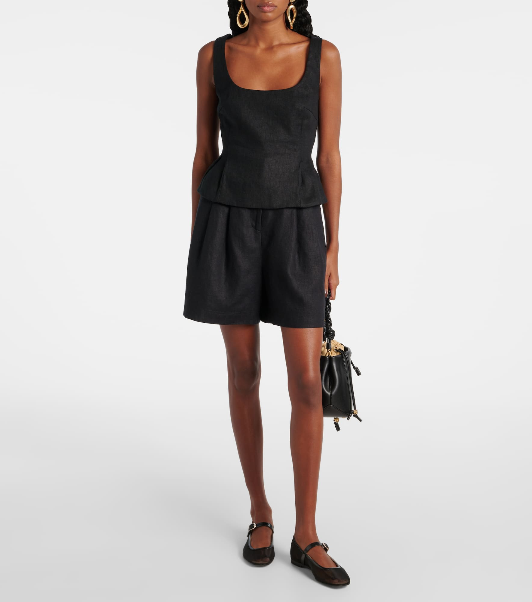 Rosalie peplum linen top - 2
