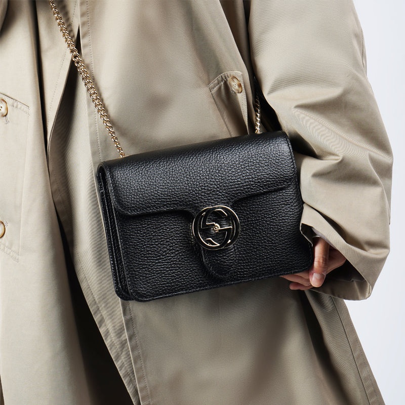 (WMNS) Gucci Leather Organ Satchel Single Shoulder Bag Black 510304-CAO0G-1000 - 10