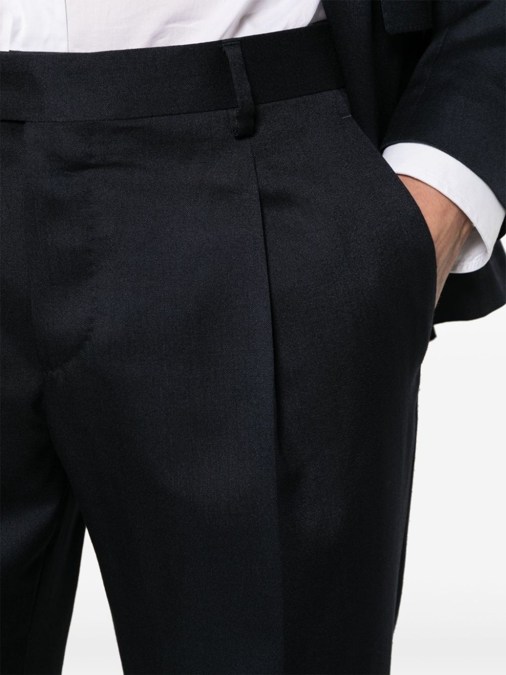 brooch-detail single-breasted suit - 6
