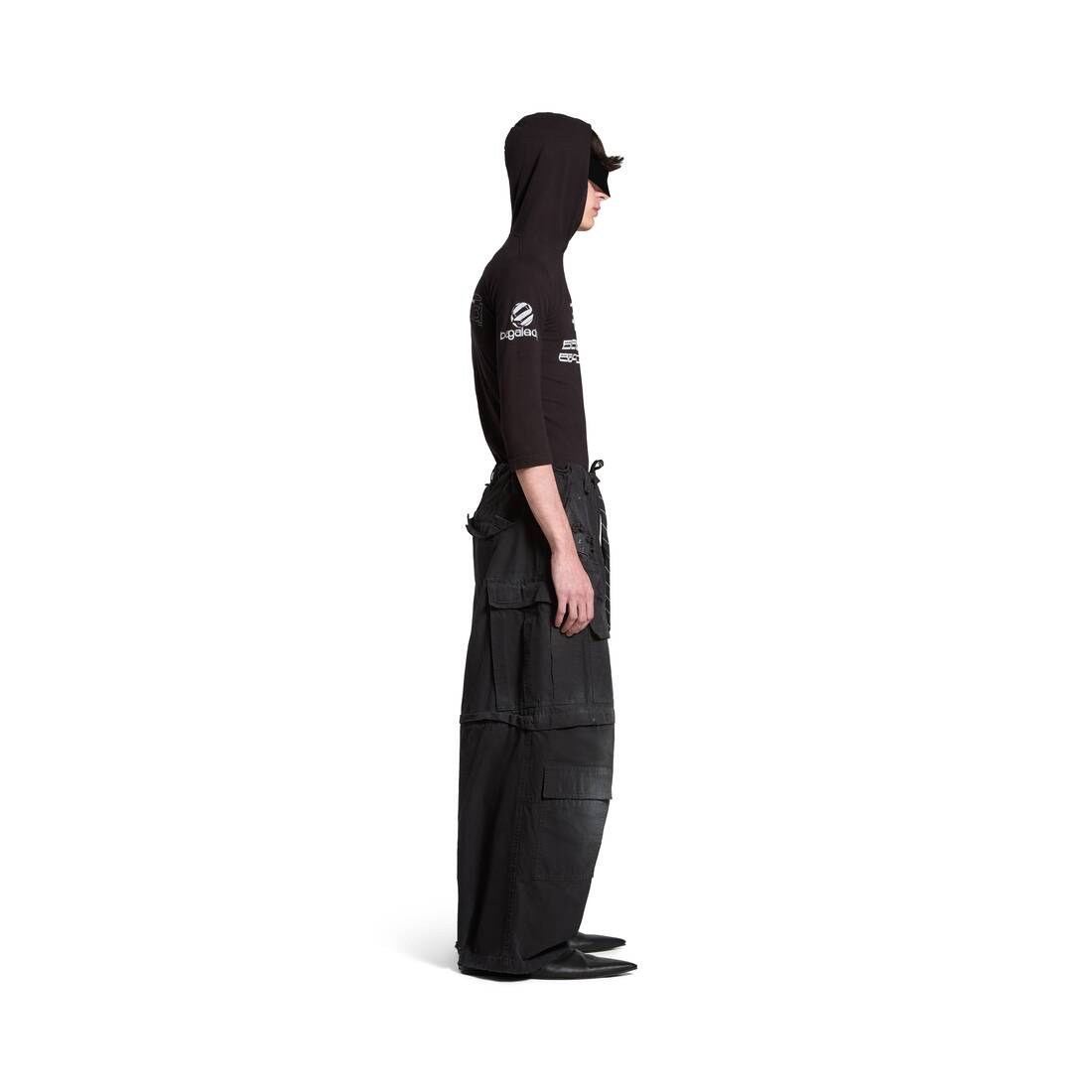 Balenciaga Large Cargo Pants in Black - 3