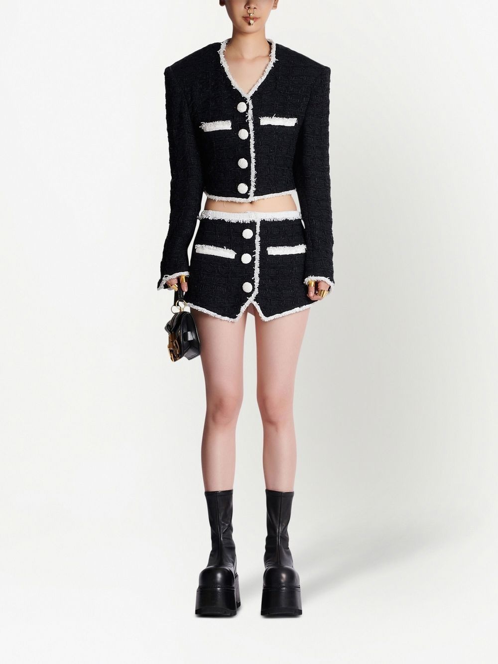 tweed mini skirt - 2