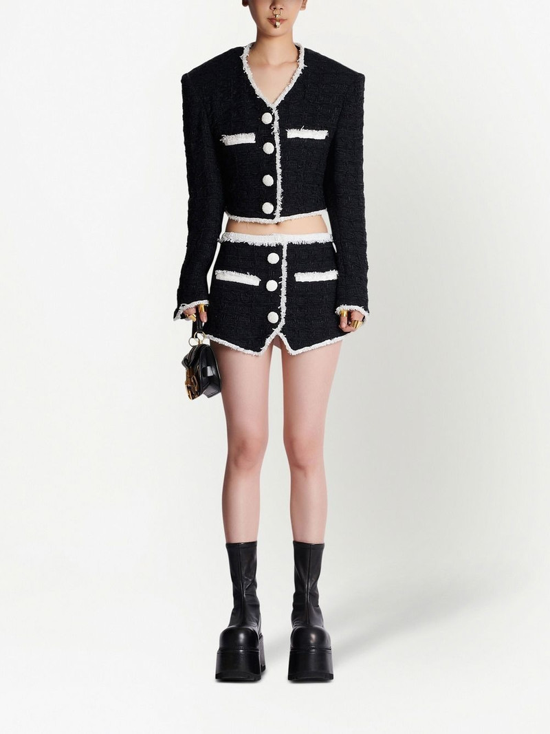 Balmain tweed mini skirt outlook