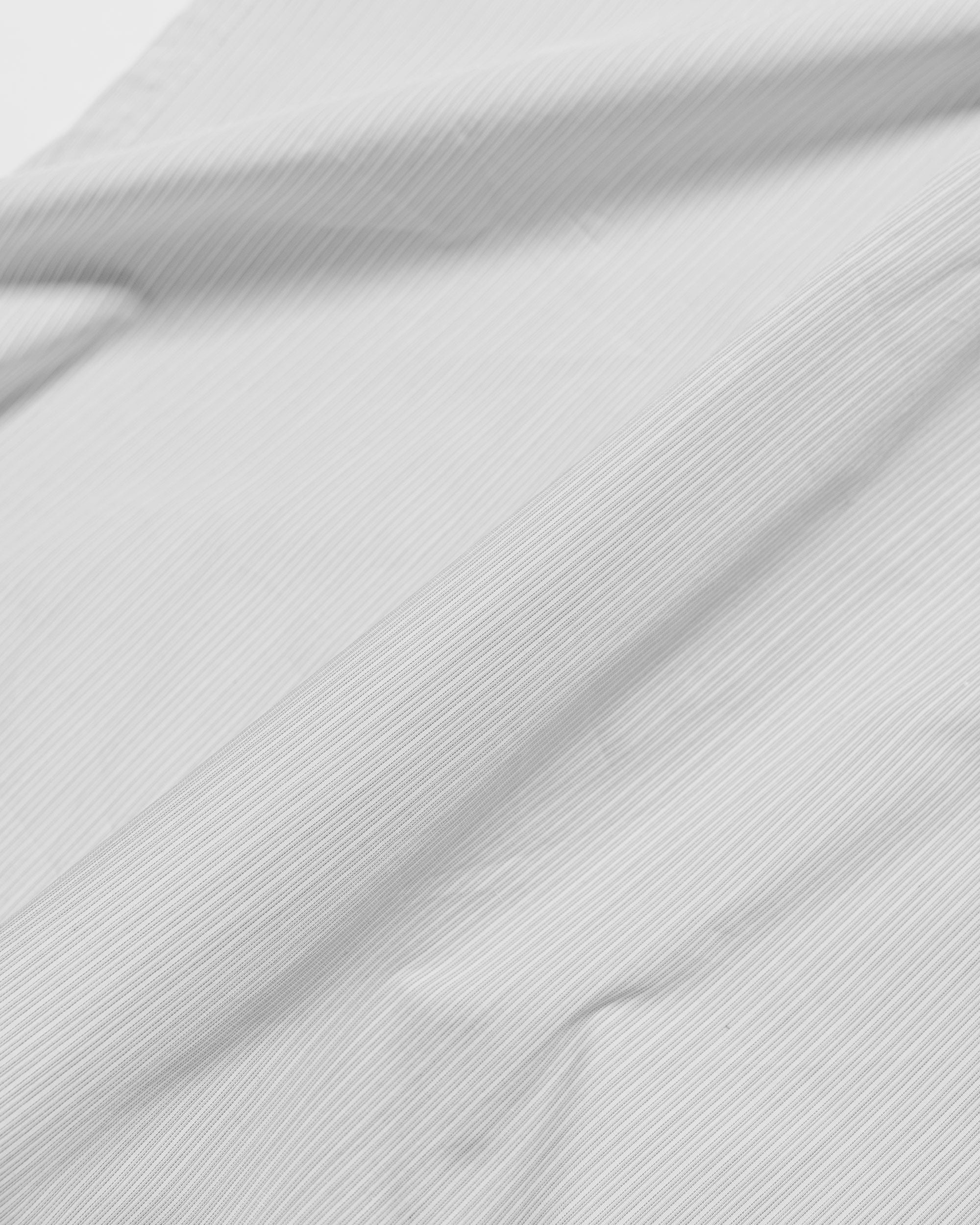 Half Placket Shirt Fine Stripe Cotton Poplin Grey/White - 5