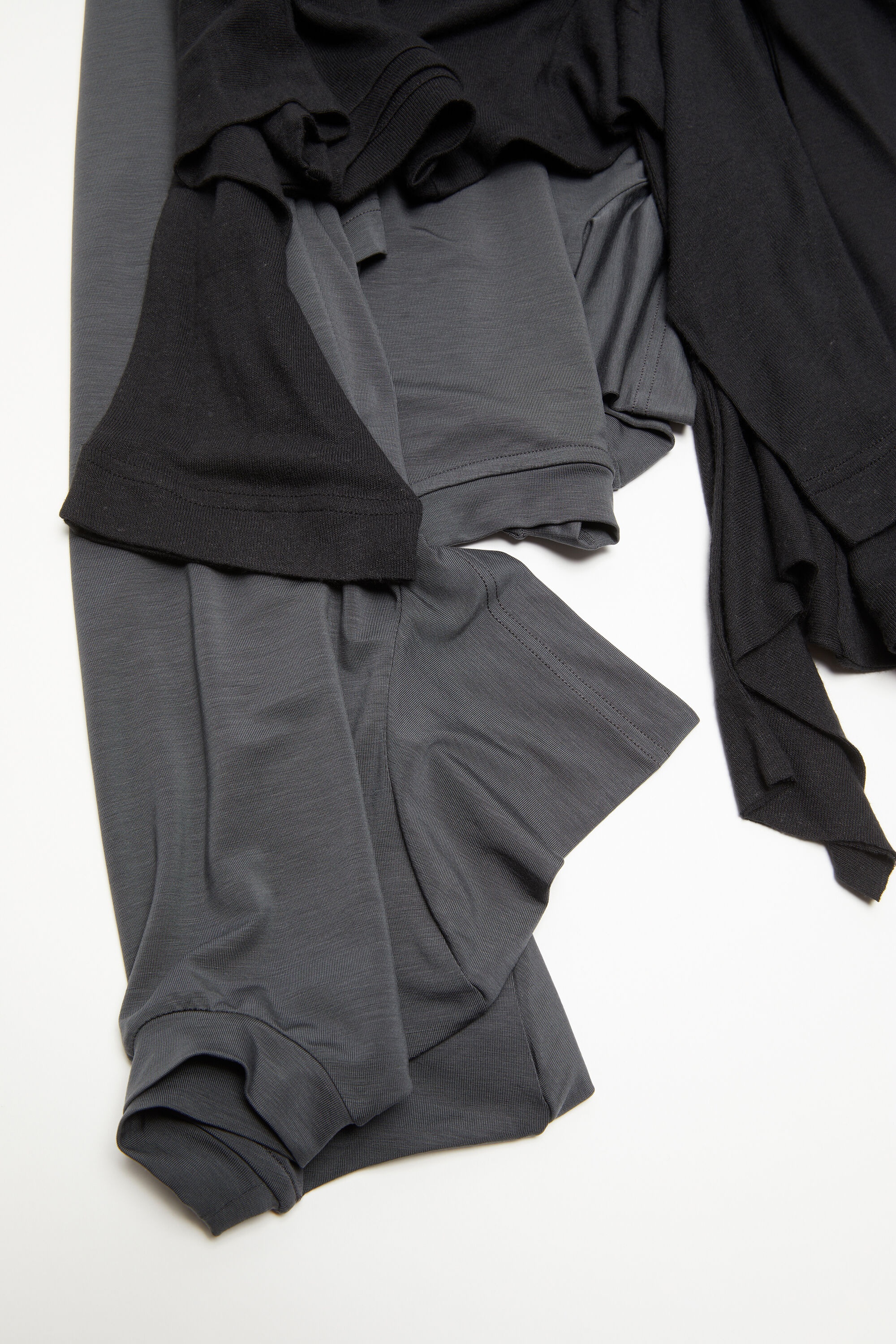 Layered skirt - Anthracite grey - 4
